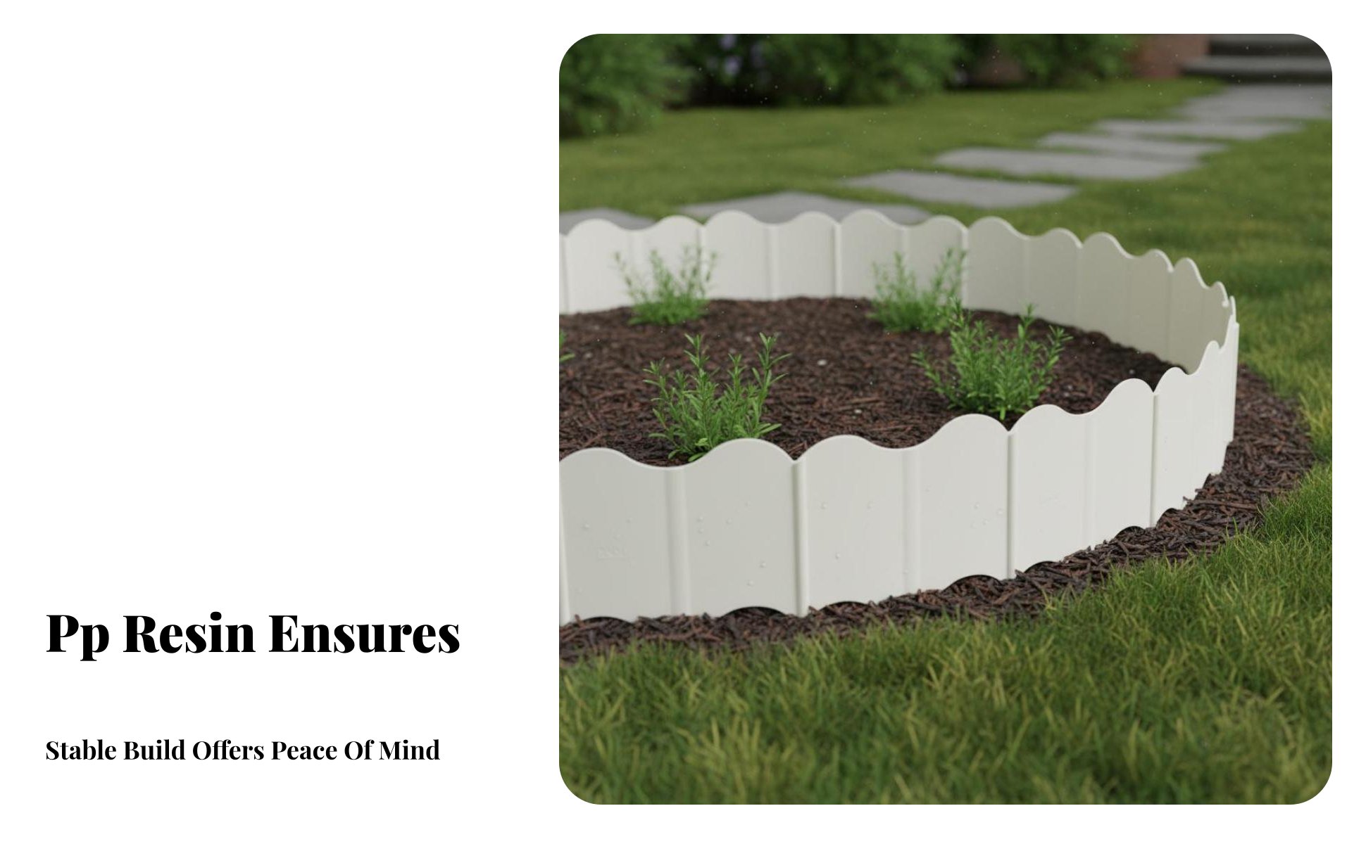 20 Pieces Decorative Flower Bed Fence Easy to Install Plastic Garden Fence