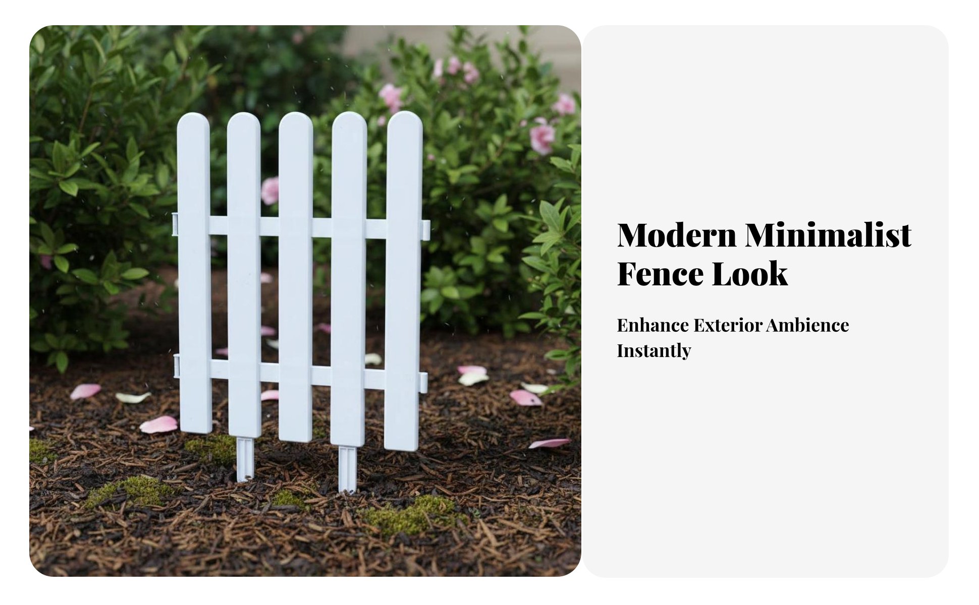 Plastic Garden Fence Easy Assembly White Plastic Picket Fence Lightweight