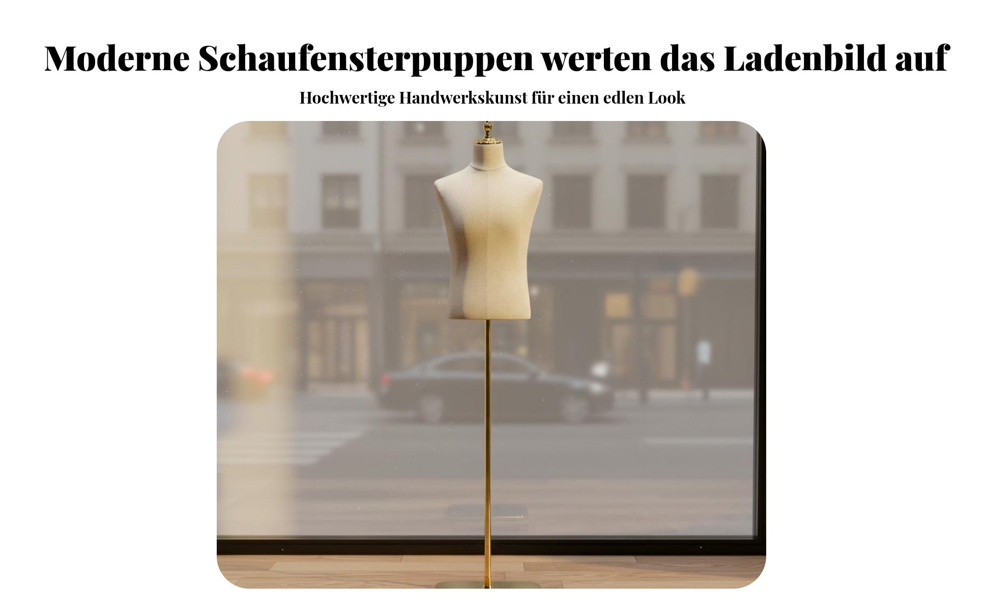 Männlicher Torso mit Ständer Stabiler Standfuß für Schaufenster, Boutique