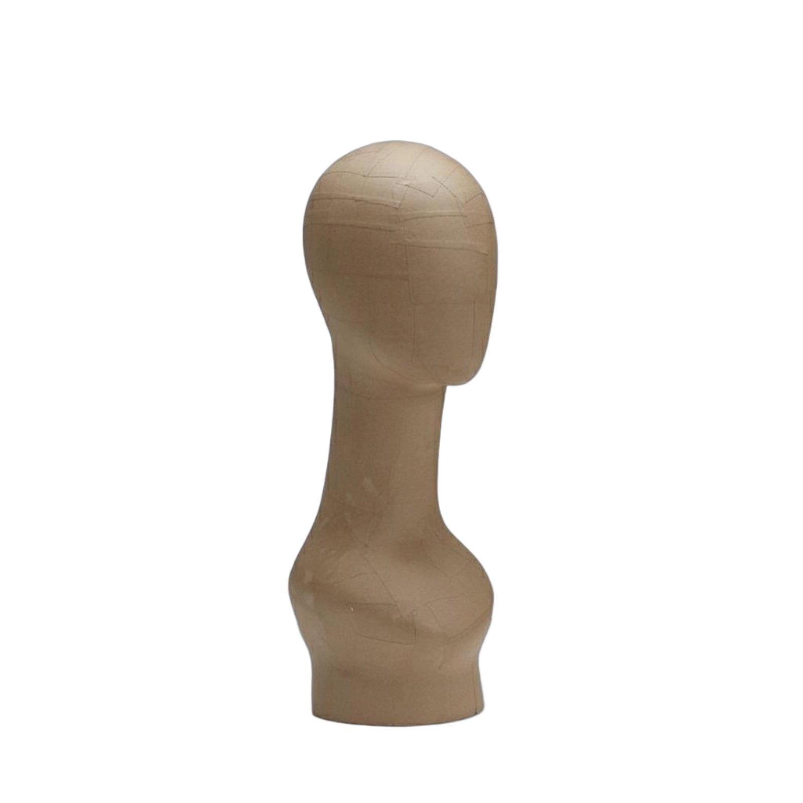 Kraft Paper Mannequin Head Easy to Assemble Hat Display Stand Stable Base