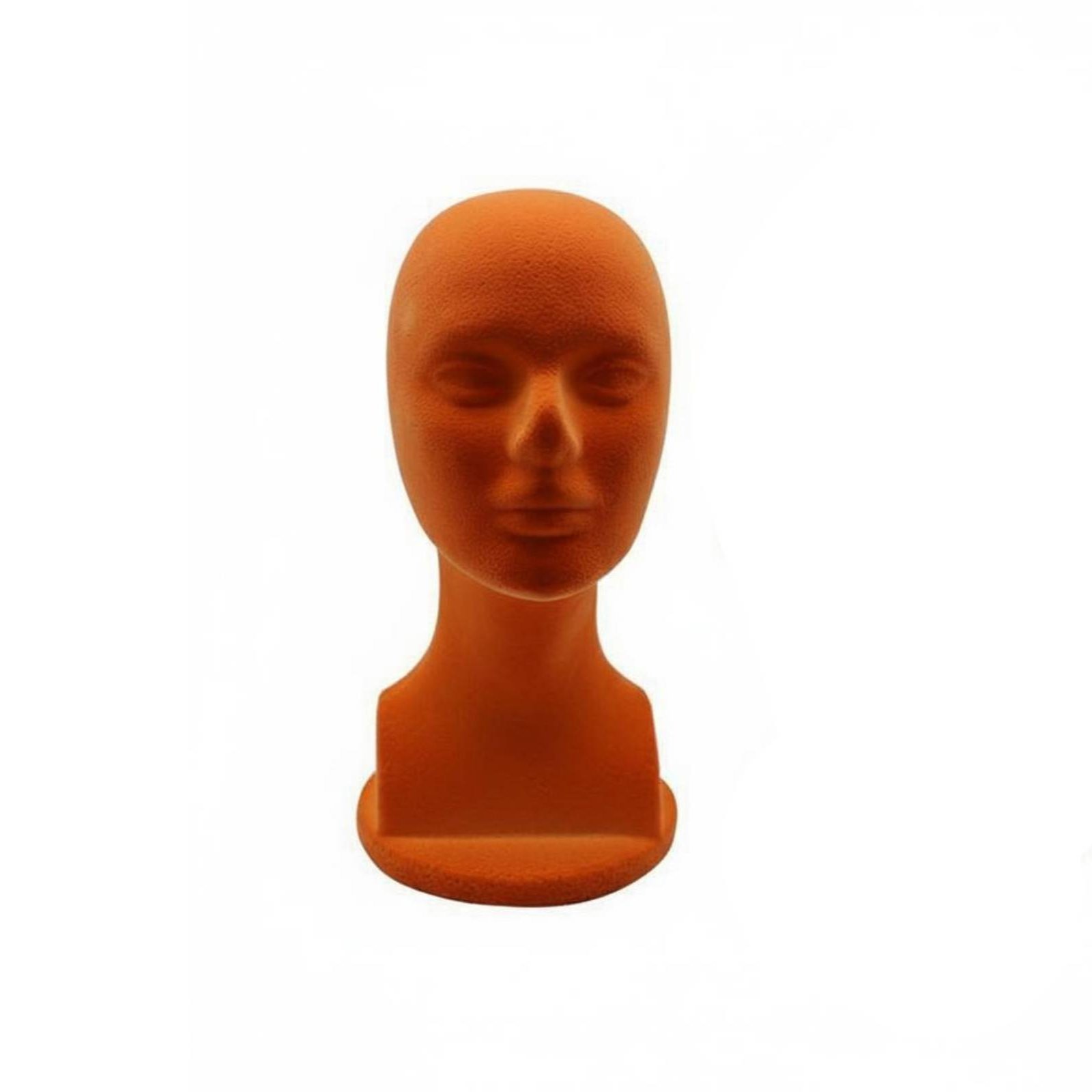 Flocked Foam Head Model Multipurpose Hairpiece Stand Head Easy to Clean