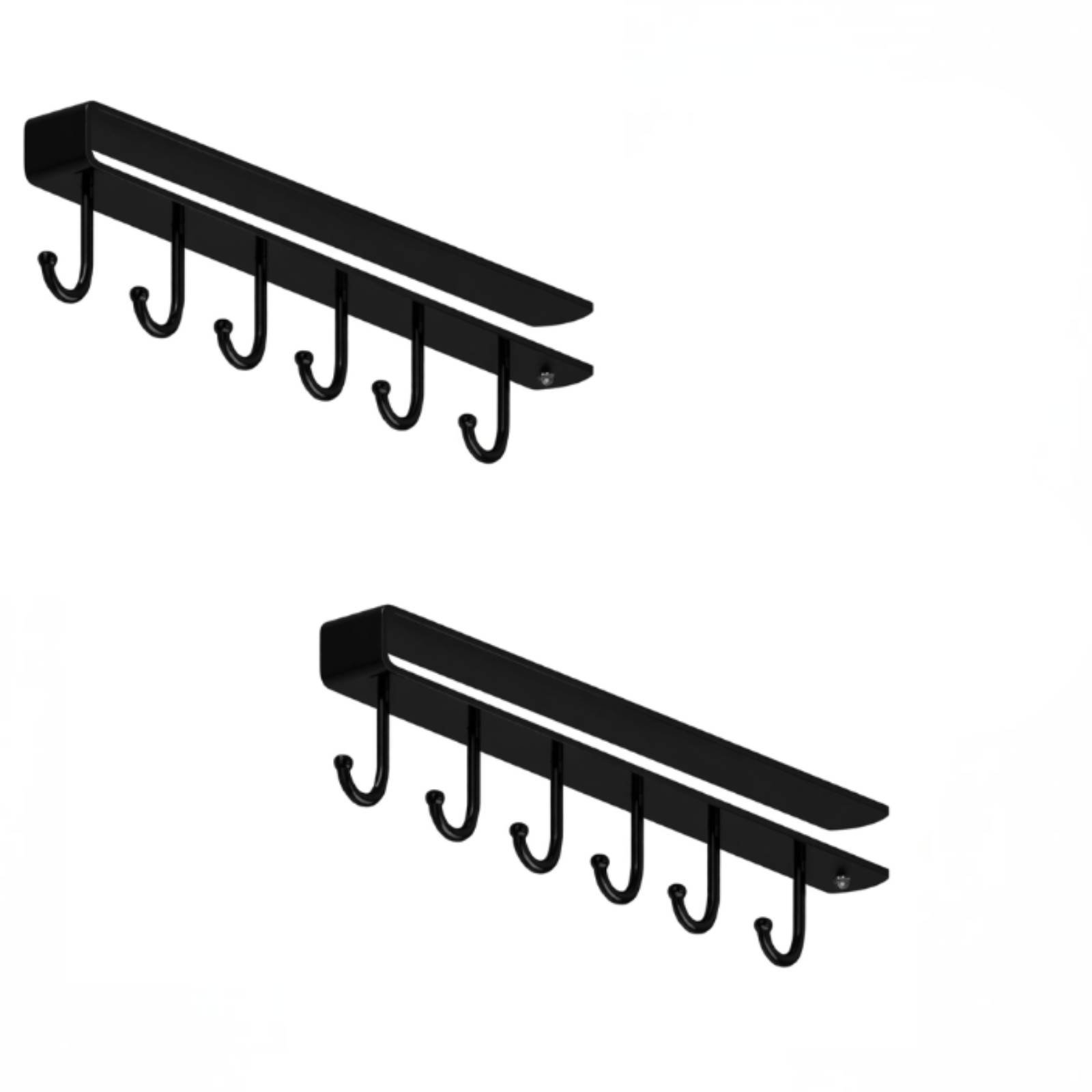 Multi-Hook Hat Hanger Sturdy Metal Cabinet Door Organizer Heavy Duty for Closet