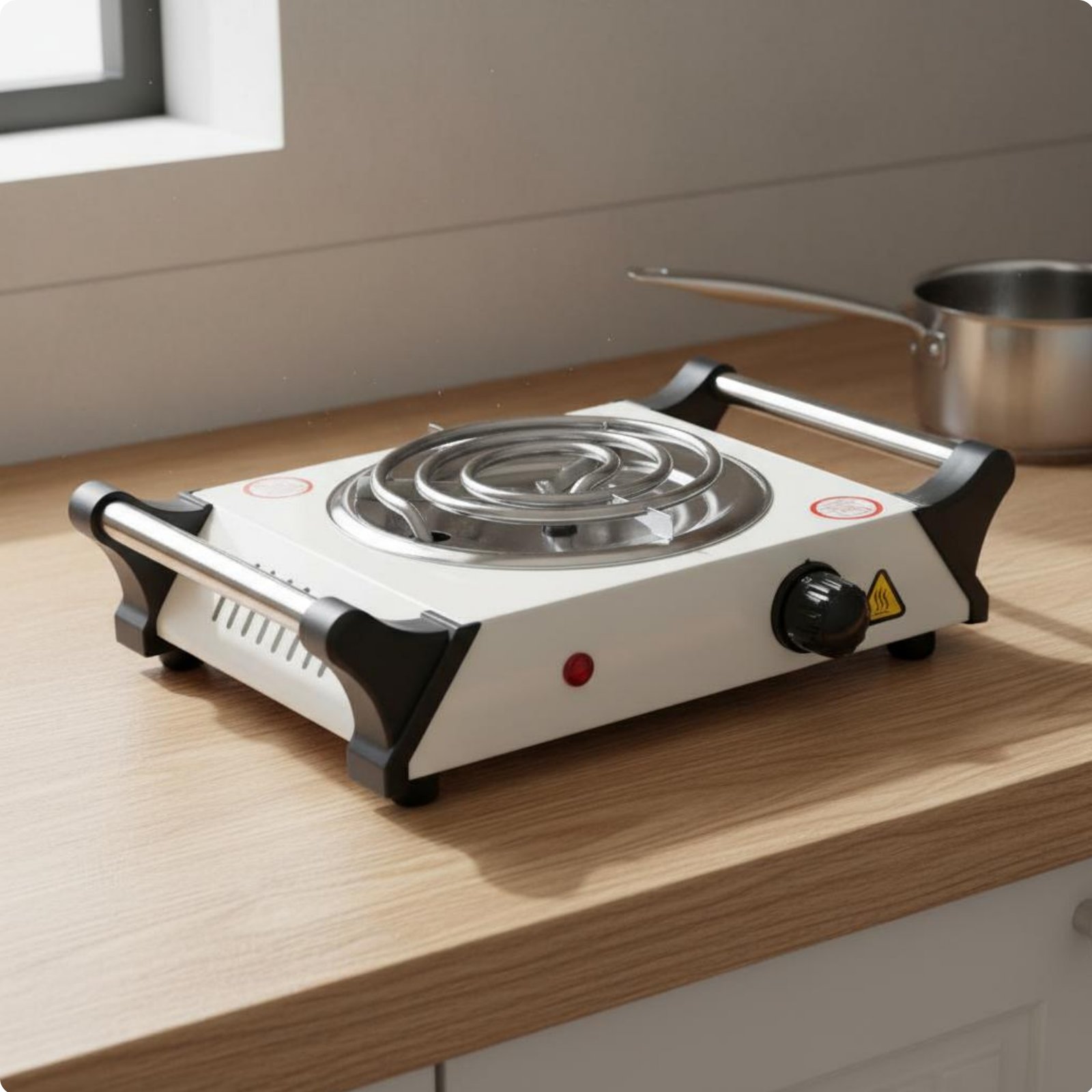 Hot Plate Single Coil Quick Boil Sturdy Base for Small Kitchens