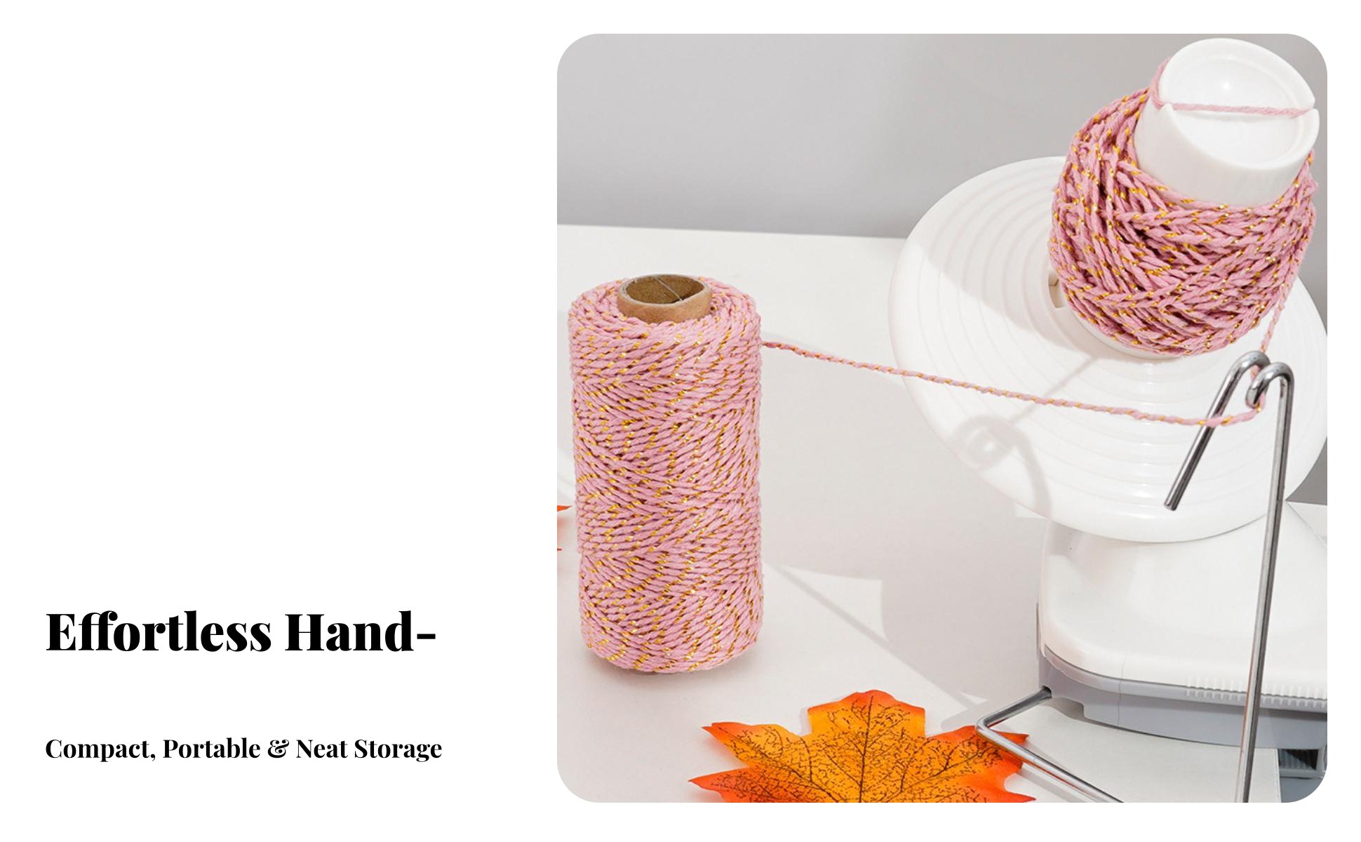 Manual Yarn Ball Winder Easy Assembly Hand Crank Yarn Winder Space Saving