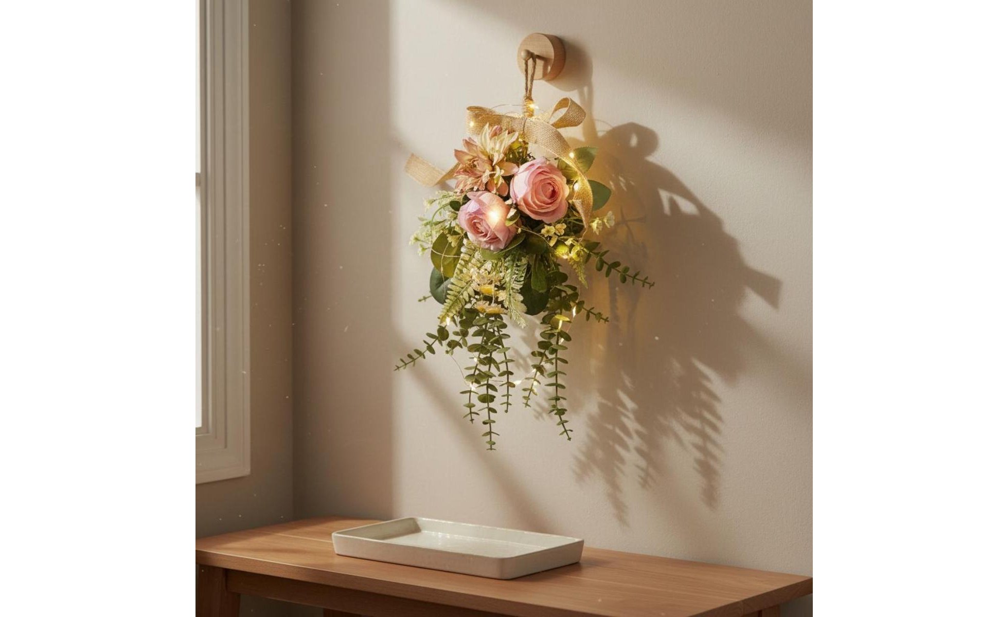 Blossom Bloom Wall Arrangement Lifelike Appearance Artificial Flower Swag