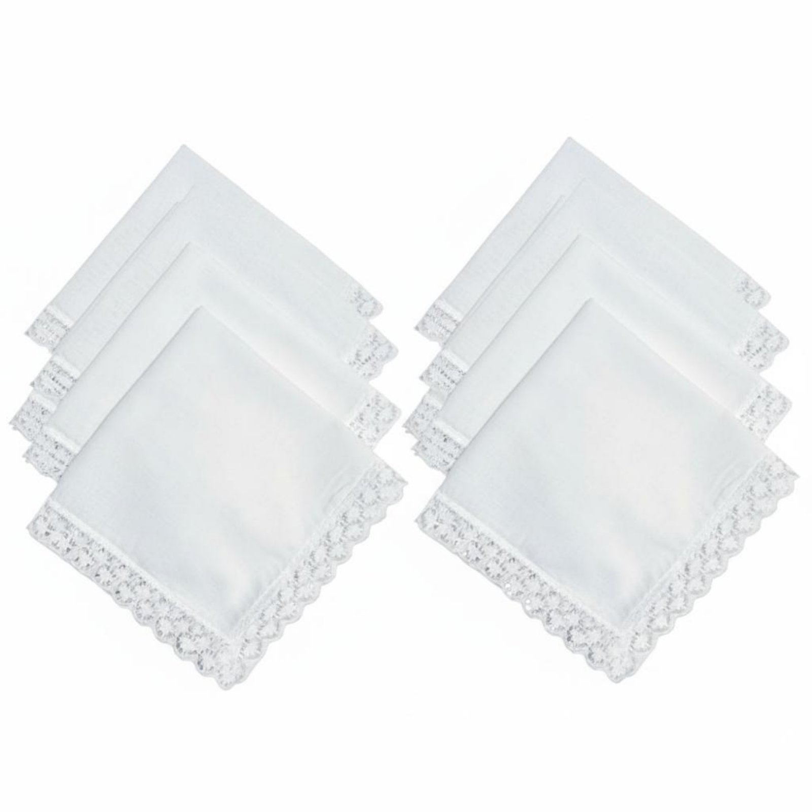Stickerei Taschentuch Set DIY Spitzenborte weiche Baumwolle für Hochzeiten