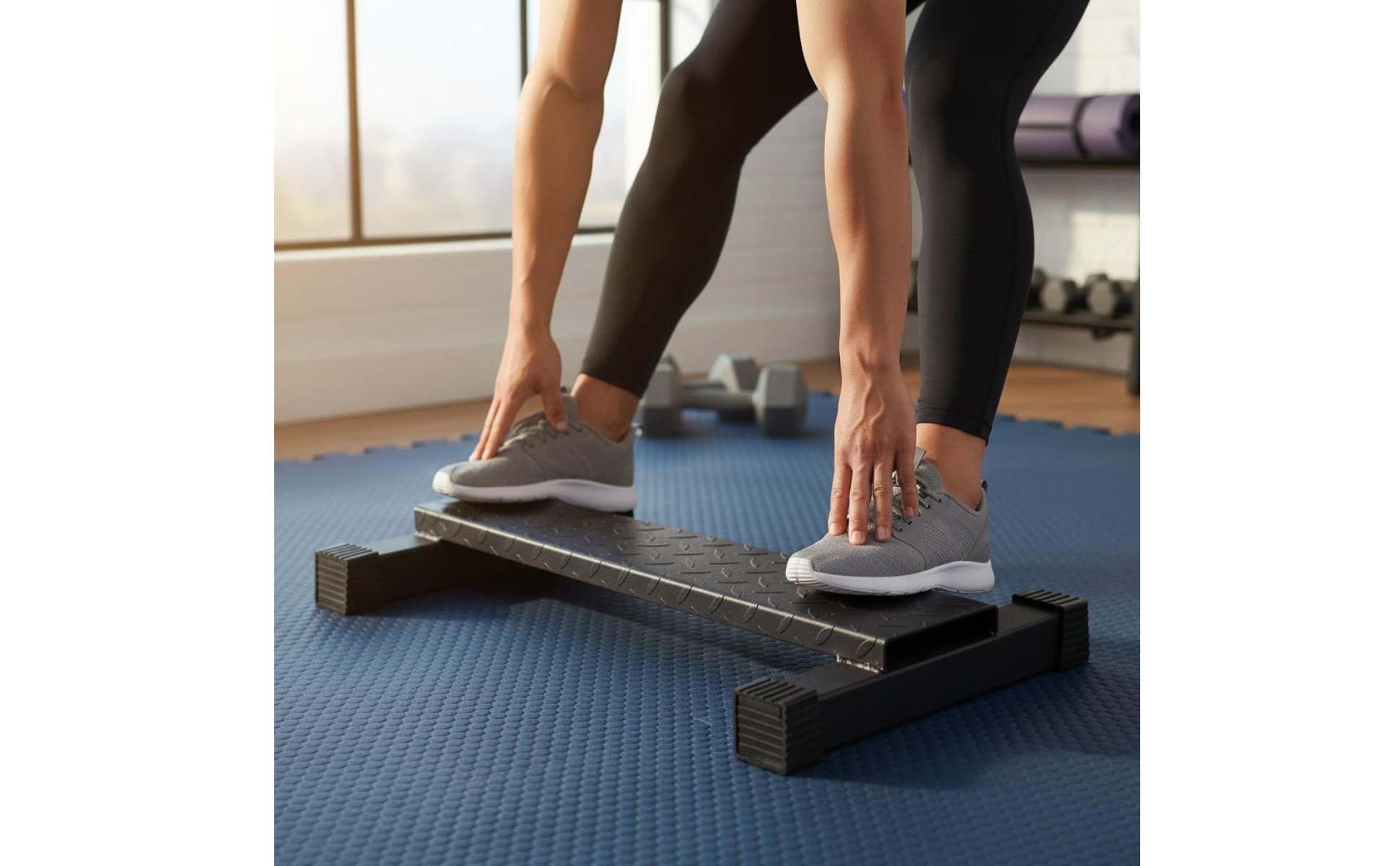 Standing Calf Raise Platform Non-Slip Surface Steel Calf Raise Block