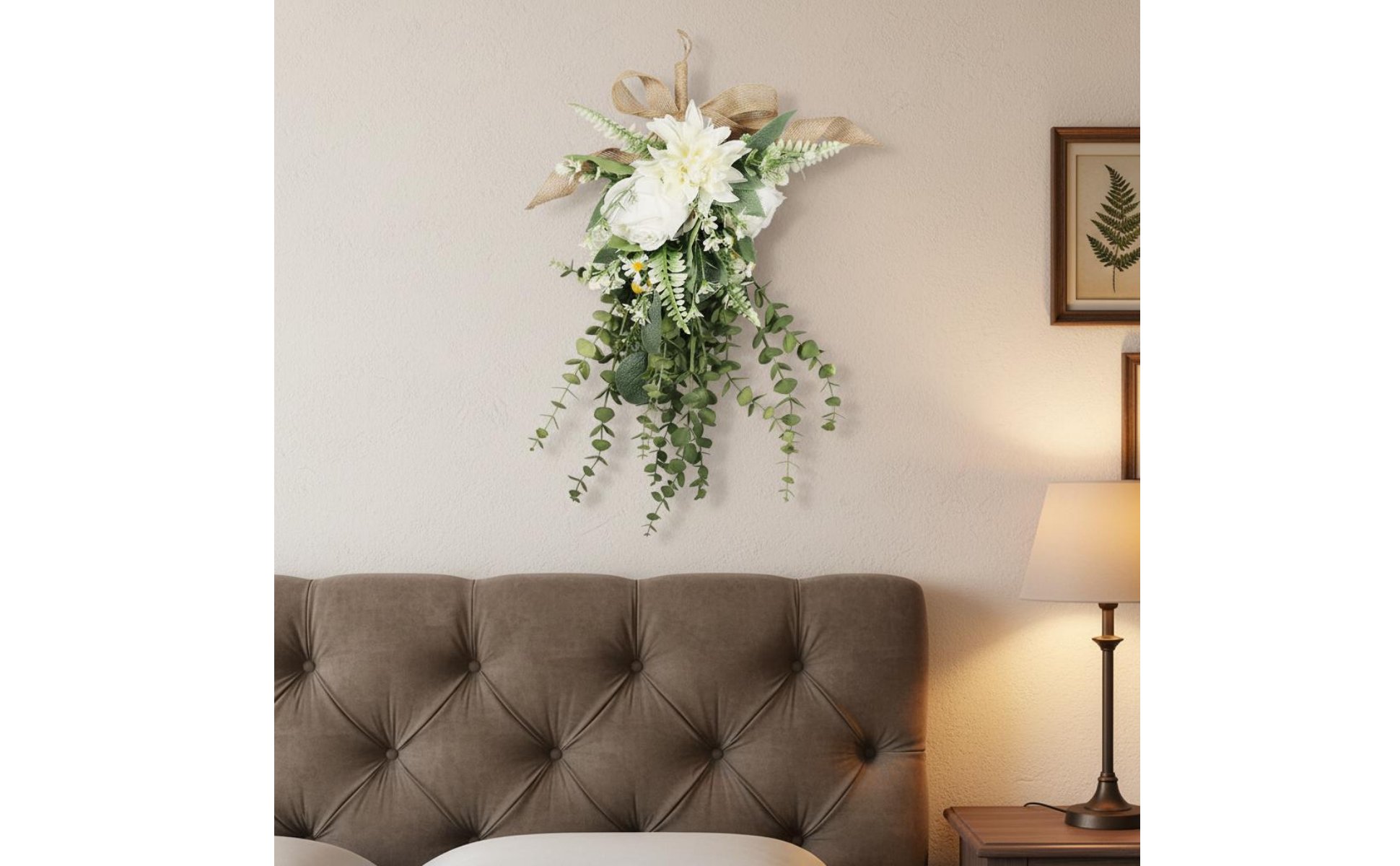 Blossom Bloom Wall Arrangement Lifelike Appearance Artificial Flower Swag