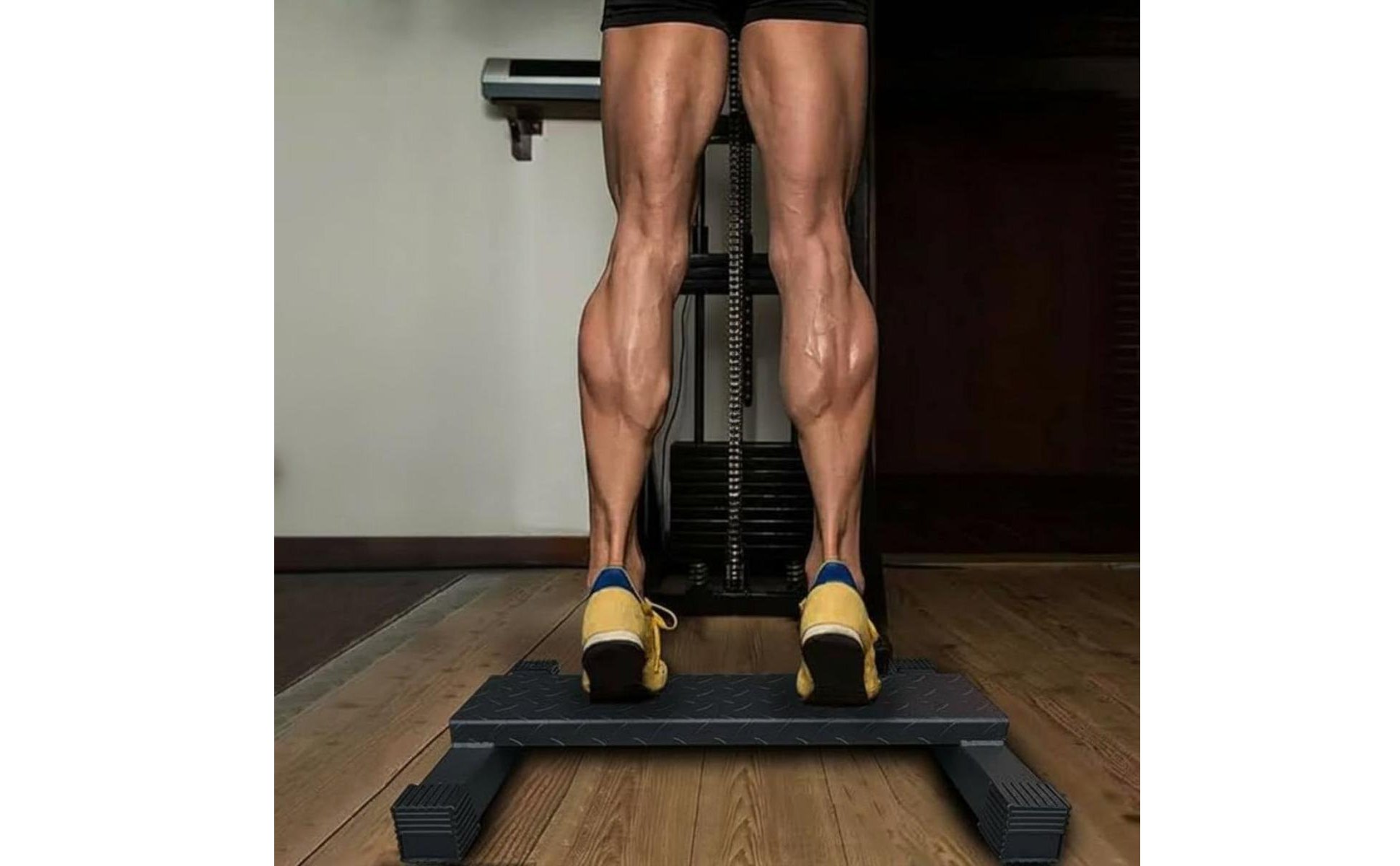 Standing Calf Raise Platform Non-Slip Surface Steel Calf Raise Block