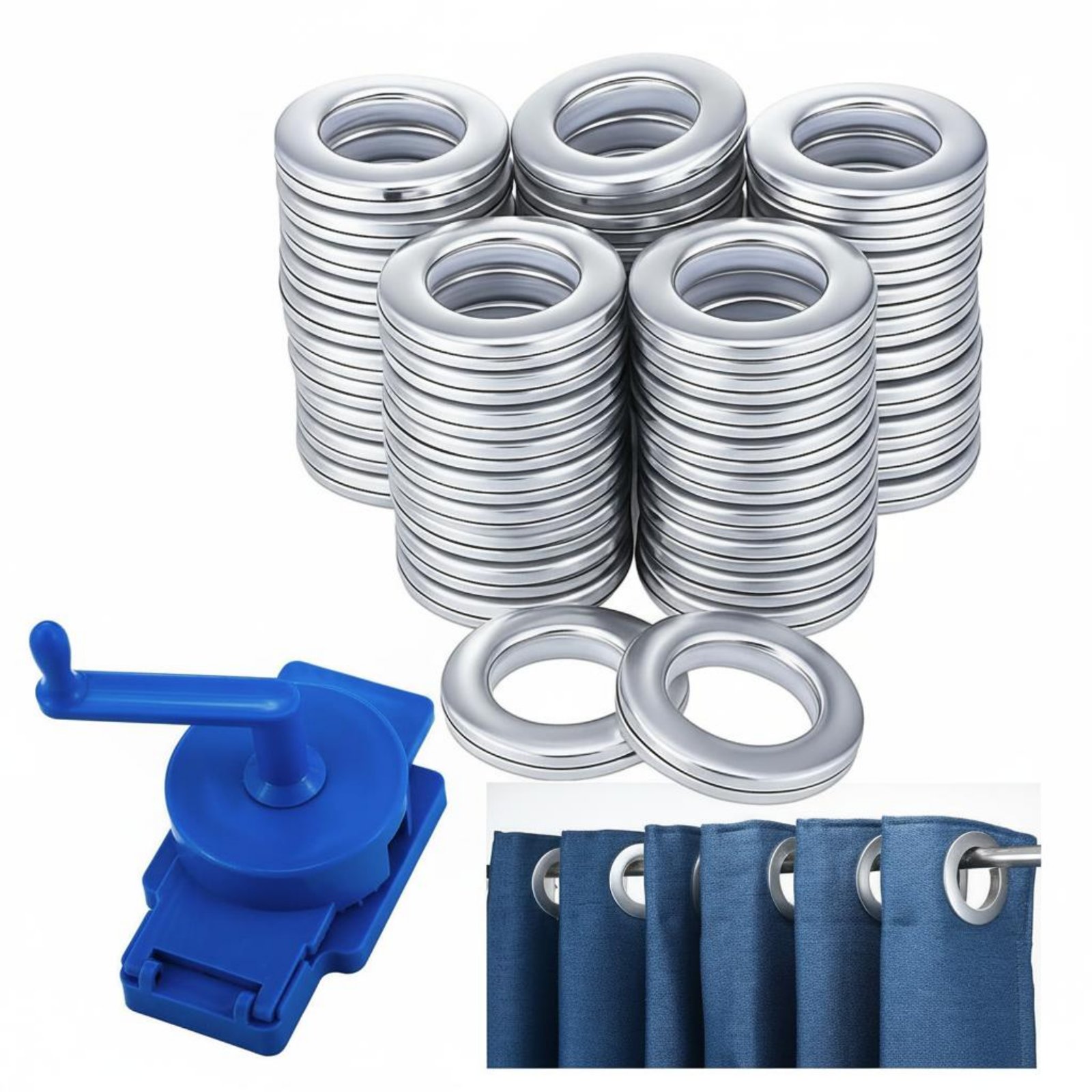 Plastic Curtain Loop Puncher Set Easy to Use Window Treatment Hardware