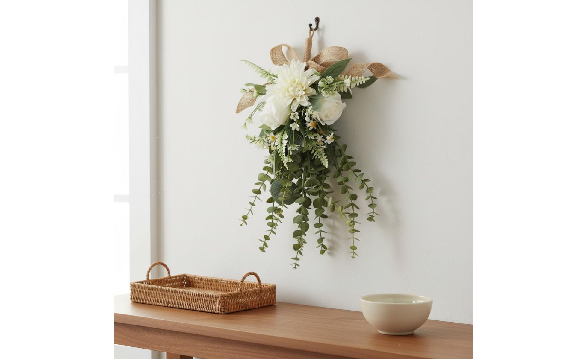 Blossom Bloom Wall Arrangement Lifelike Appearance Artificial Flower Swag