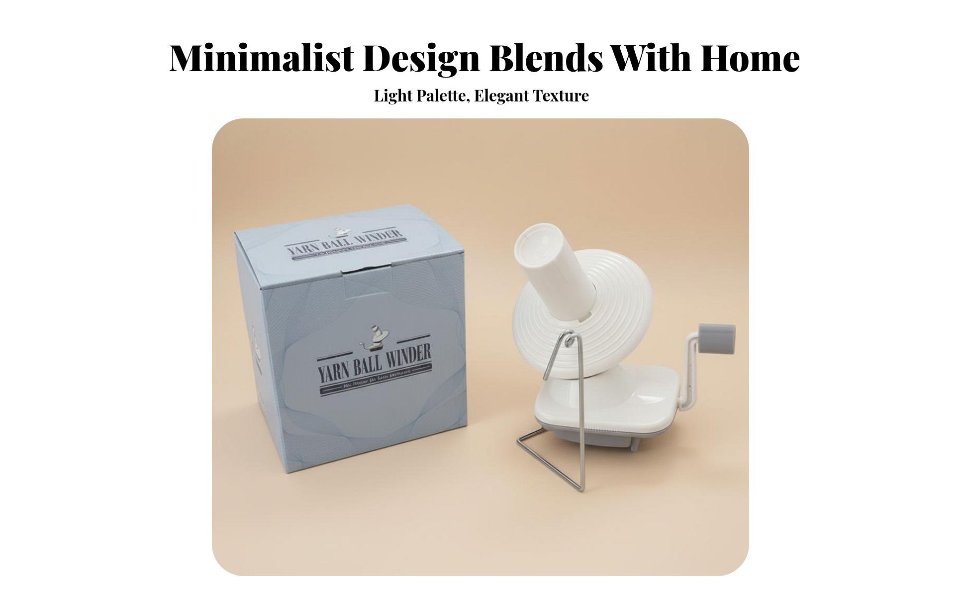Manual Yarn Ball Winder Easy Assembly Hand Crank Yarn Winder Space Saving