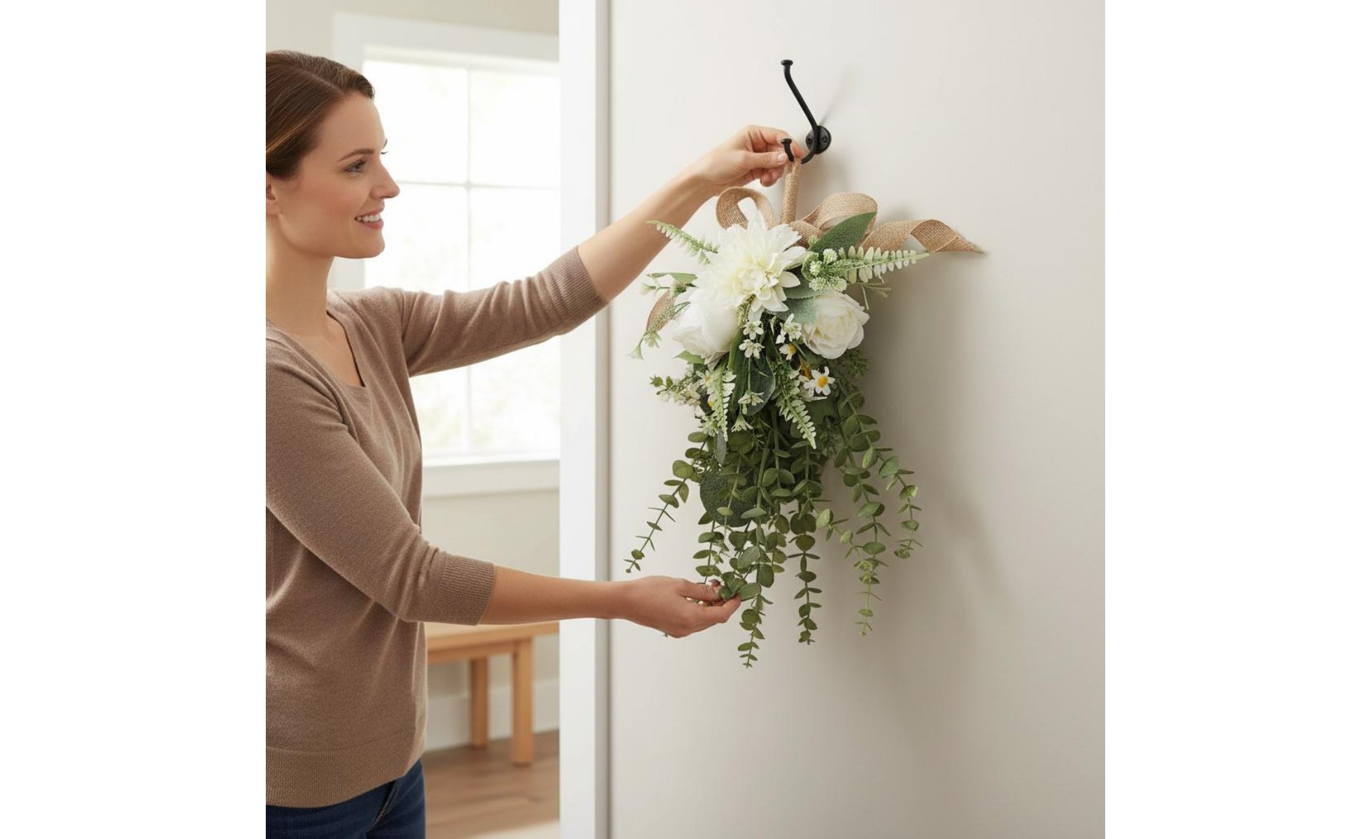 Blossom Bloom Wall Arrangement Lifelike Appearance Artificial Flower Swag