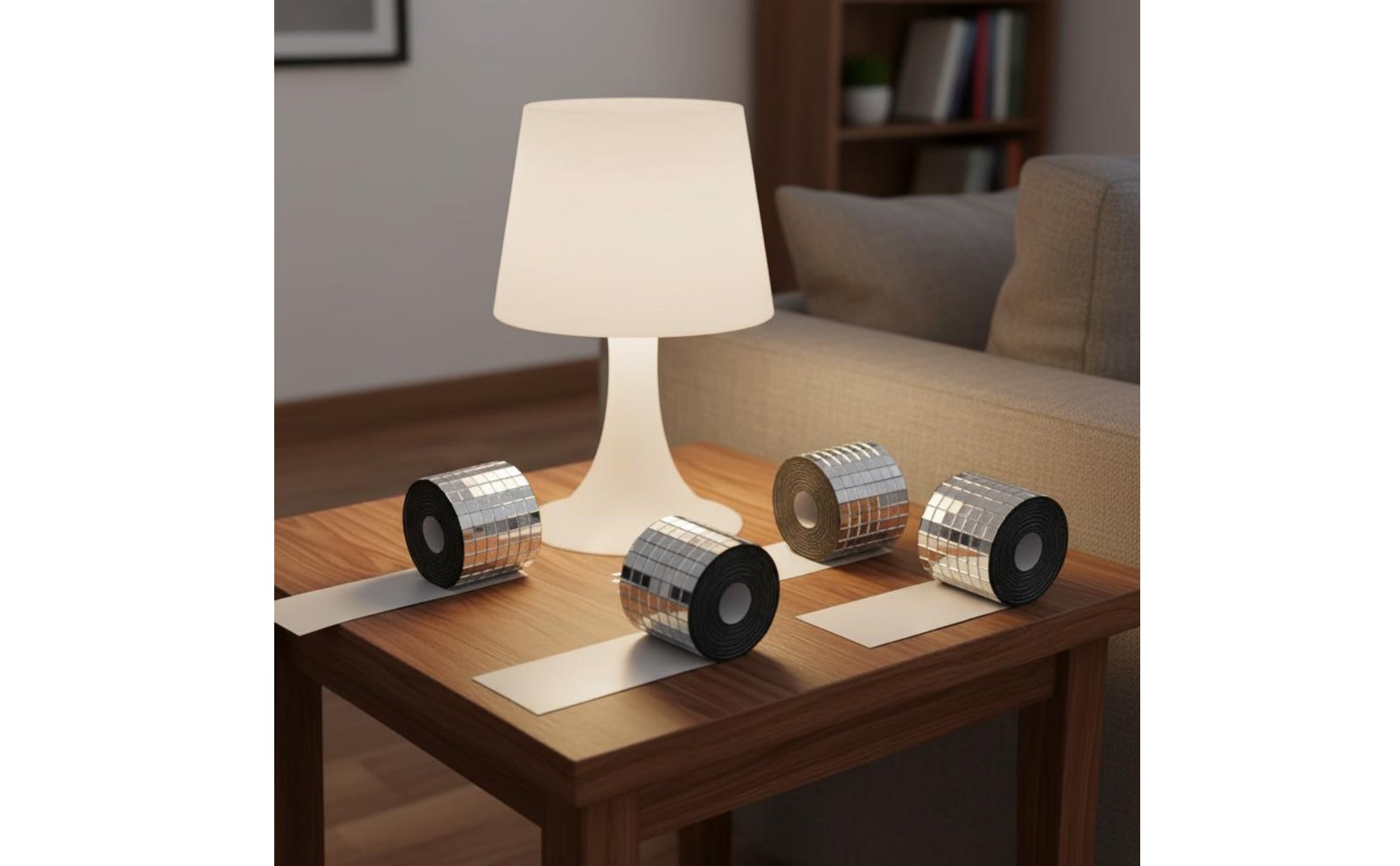 4 Rolls Mirror Sticker Roll Bright Reflection Disco Ball Mosaic Stickers