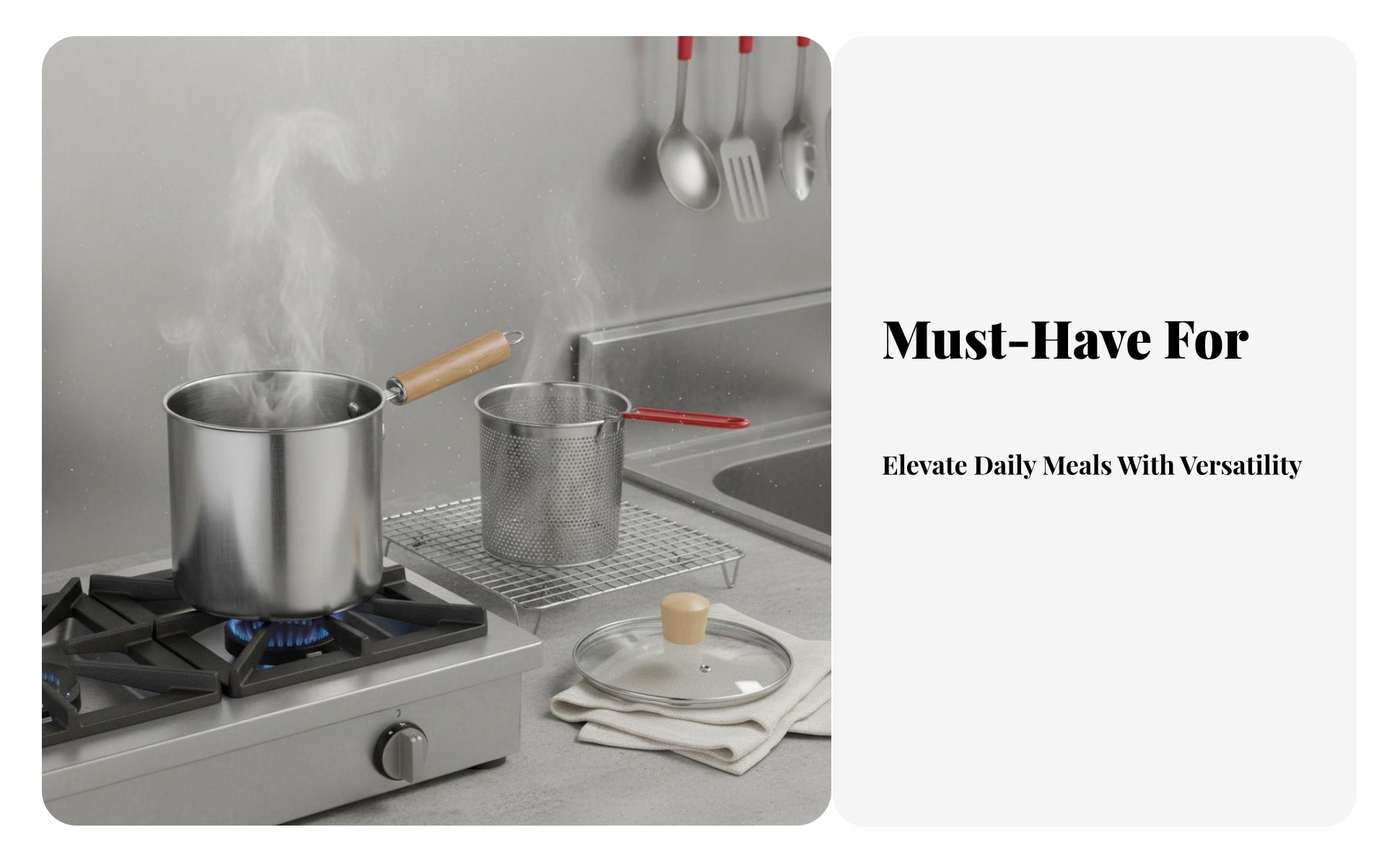 Deep Fryer Pot with Basket Multi-Purpose Stainless Steel Fryer Pot Easy to Clean