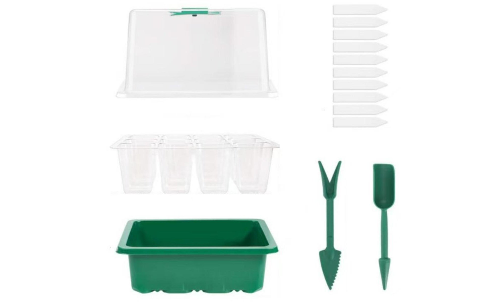 12 Cell Seedling Tray High Clarity Lid 12 Cell Plant Germination Tray