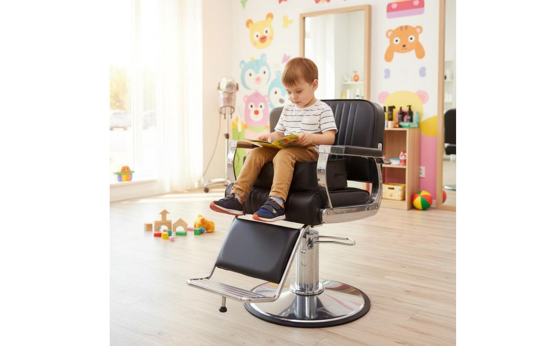 Child Salon Booster Seat High-Density Foam Kids Barber Chair Booster