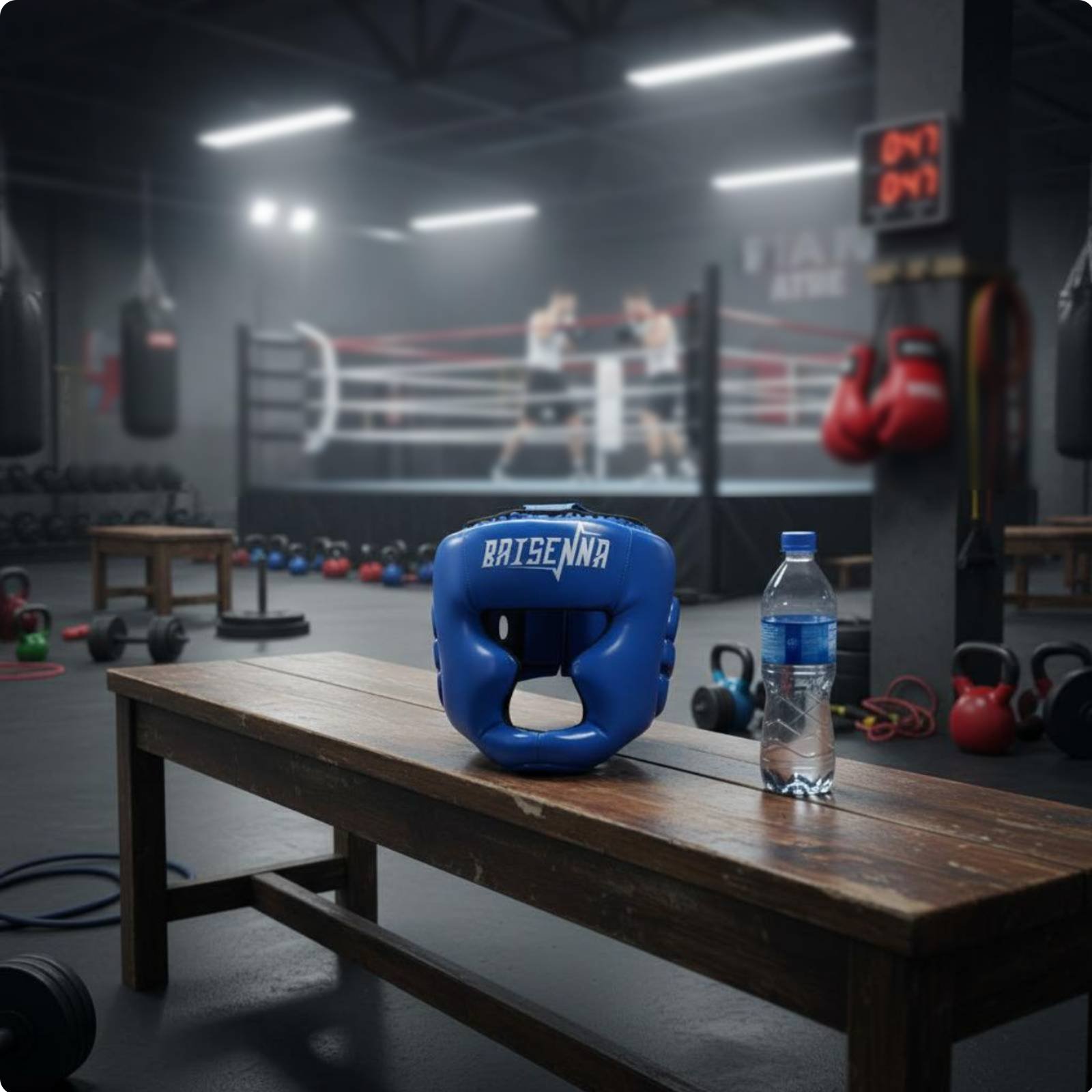 Boxing Headgear Shock Absorbing Sparring Helmet Long-Lasting PU Leather