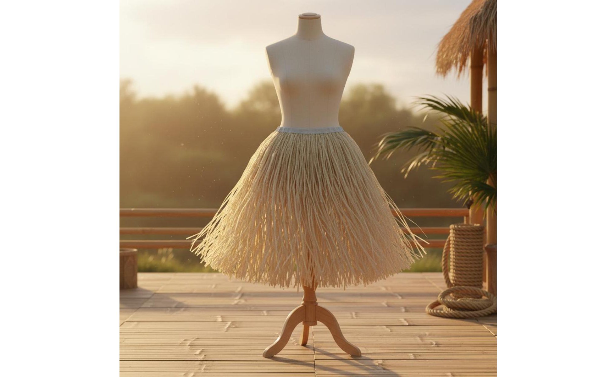 Tropical-Tanzrock tropischer Look Hawaiirock elastischer Bund für Tänzer