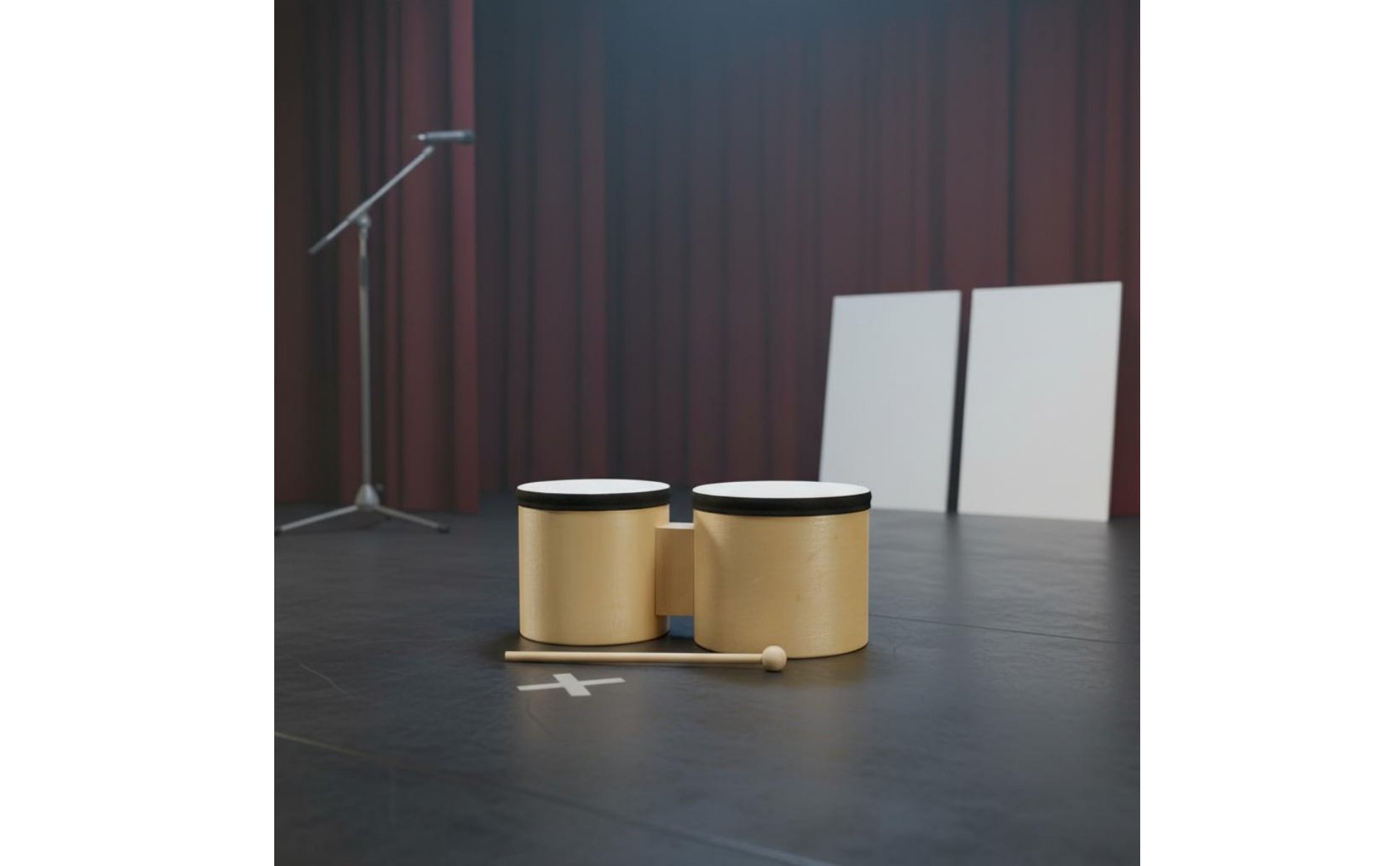 Bongo Drum Set Early Education Tool Percussion Instrument Easy to Learn