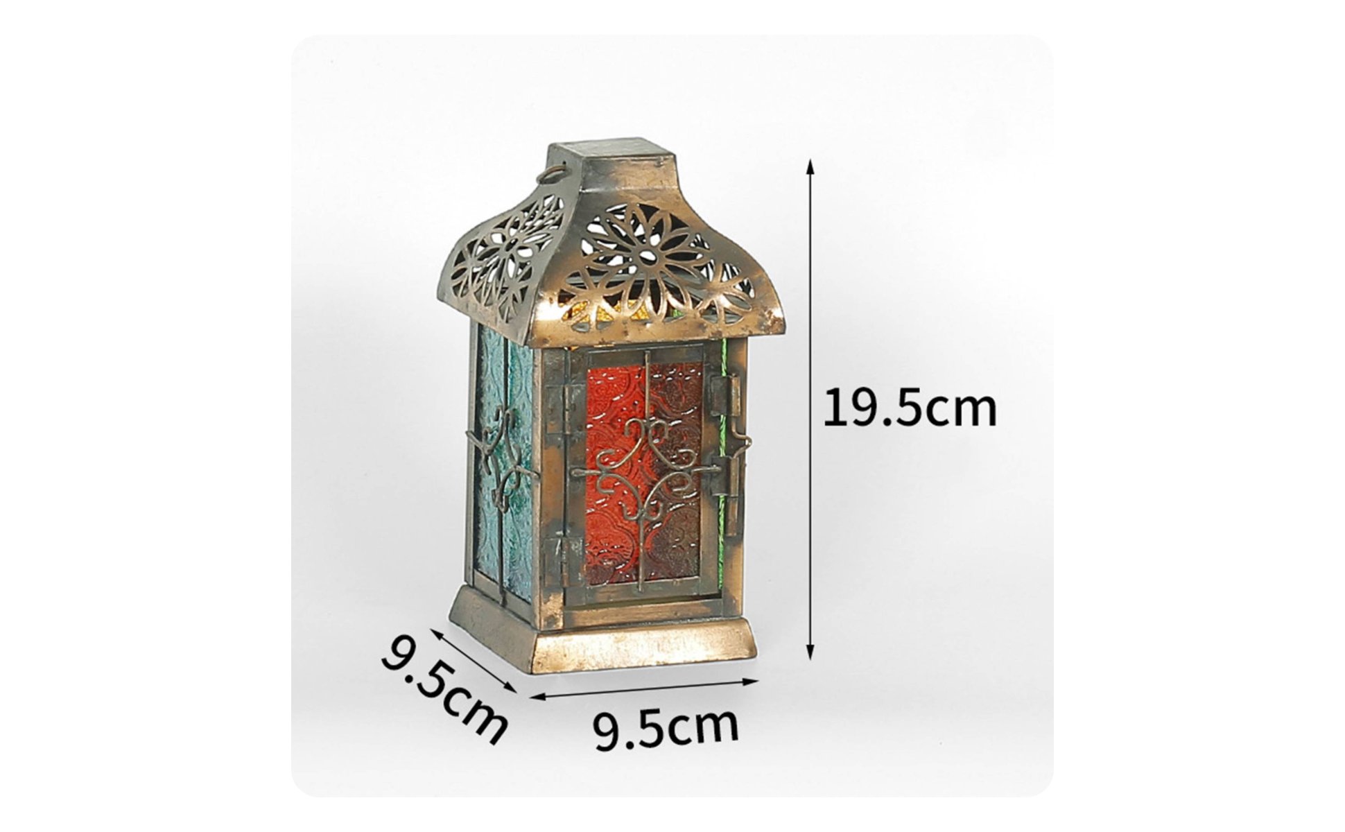 Moroccan Design Lantern Windproof Wrought Iron Candle Lantern Exotic Atmosphere