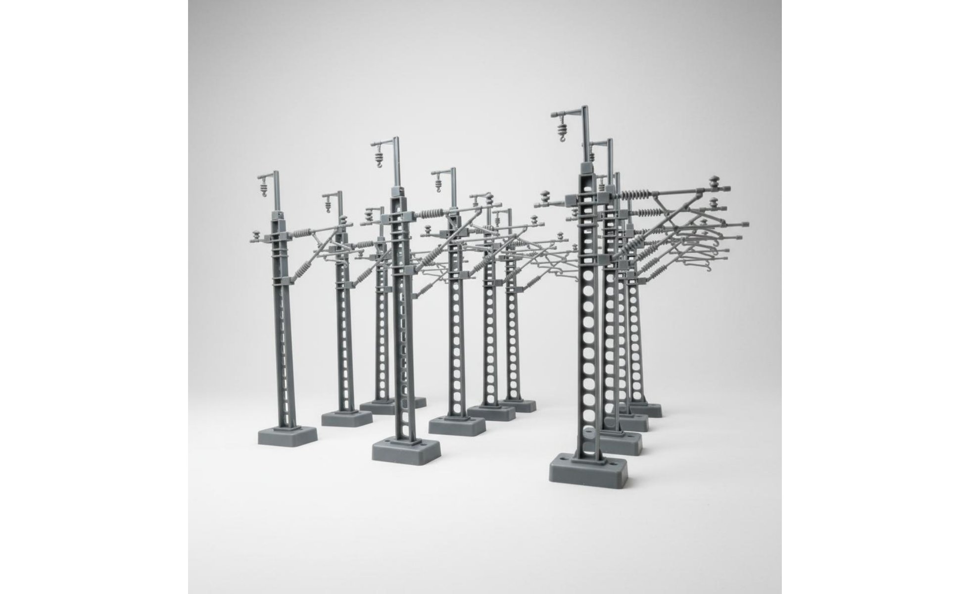 12 Pieces Model Railway Catenary Mast Realistic Intricate for Dioramas
