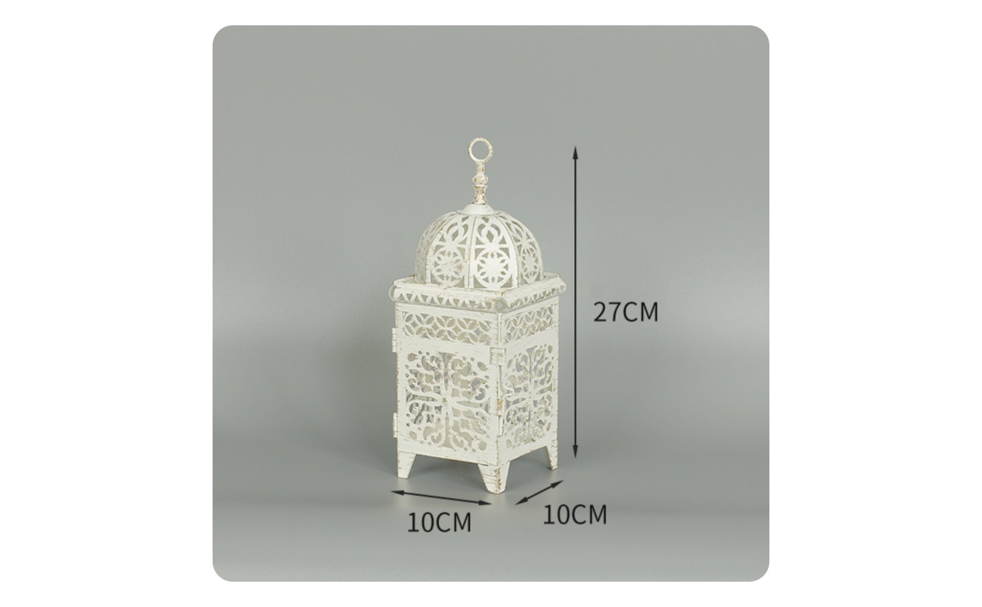 Moroccan Design Lantern Windproof Wrought Iron Candle Lantern Exotic Atmosphere