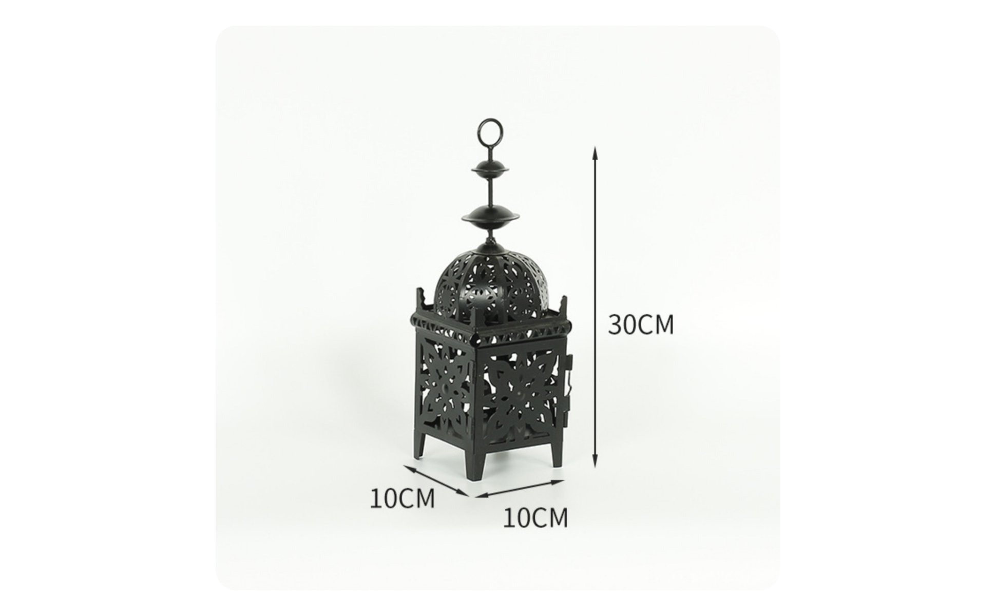 Moroccan Design Lantern Windproof Wrought Iron Candle Lantern Exotic Atmosphere