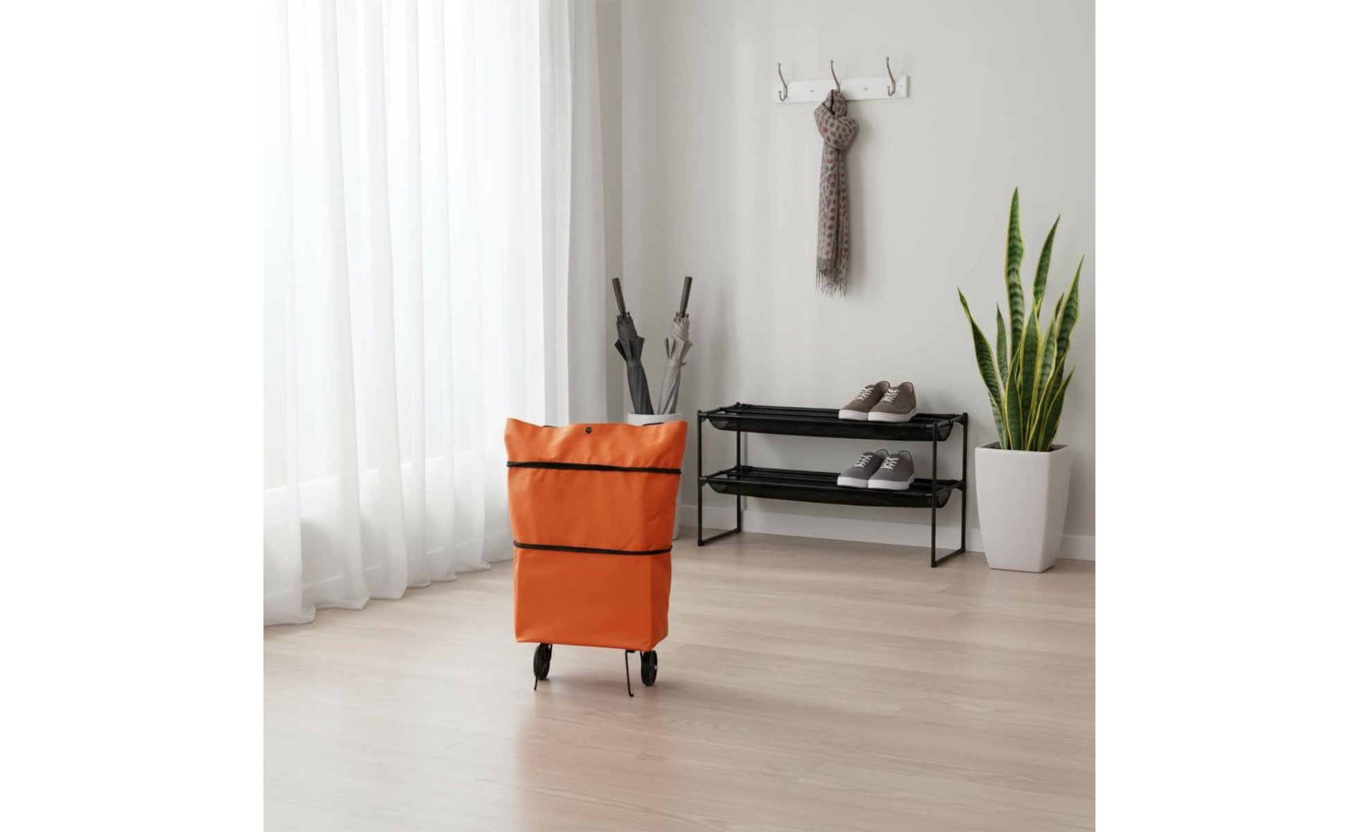 Foldable Shopping Bag with Wheels Lightweight & Portable Foldable Shopping Cart