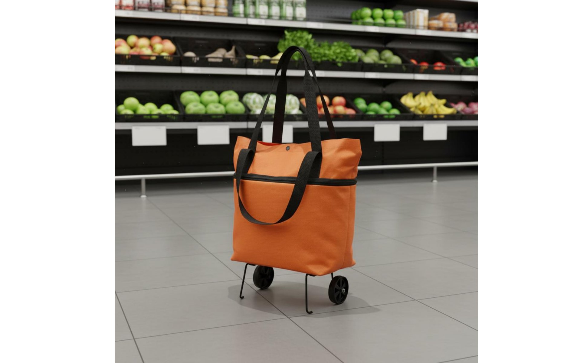 Foldable Shopping Bag with Wheels Lightweight & Portable Foldable Shopping Cart