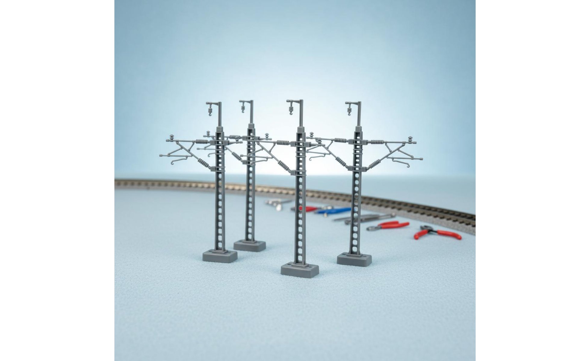 12 Pieces Model Railway Catenary Mast Realistic Intricate for Dioramas
