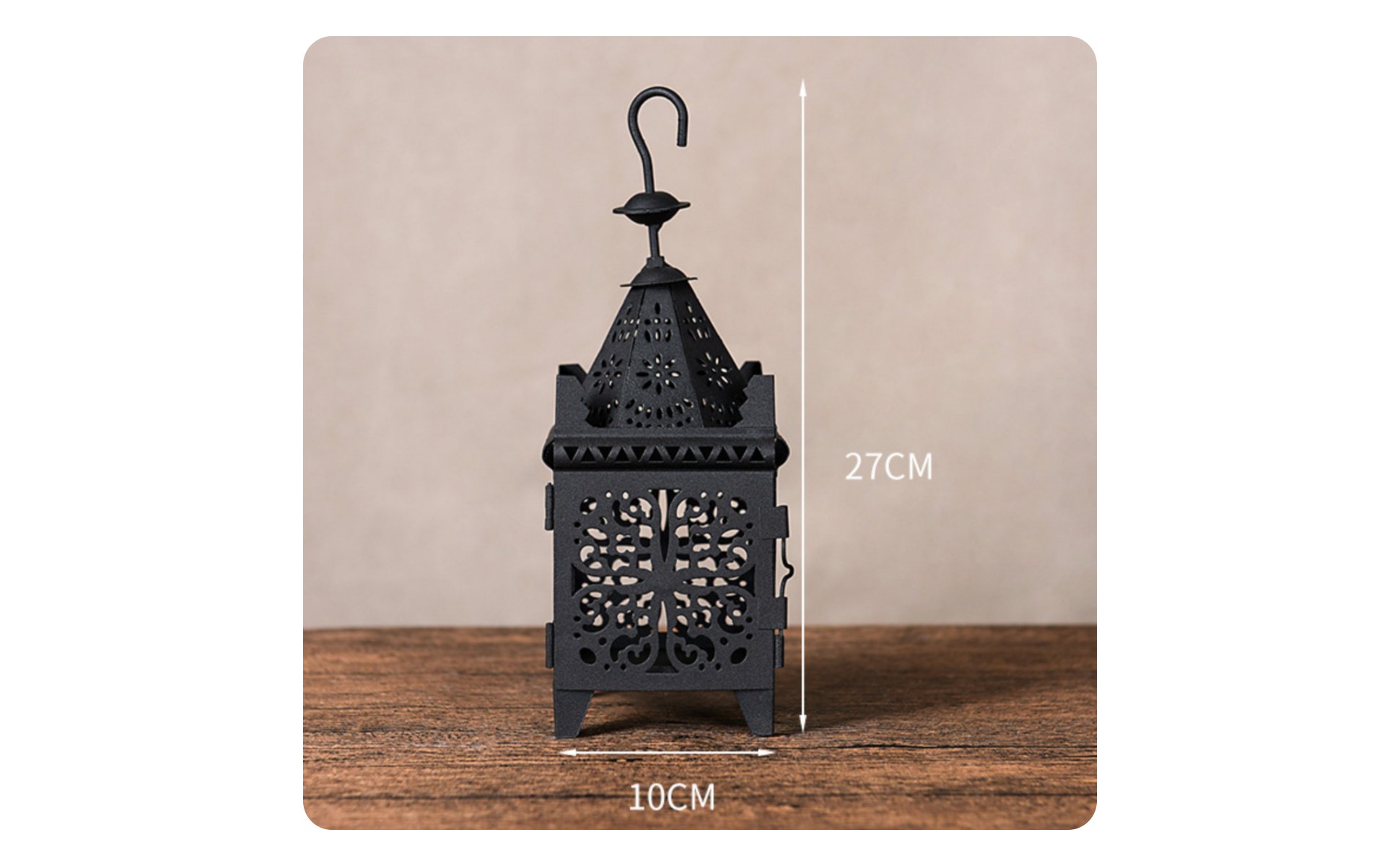 Moroccan Design Lantern Windproof Wrought Iron Candle Lantern Exotic Atmosphere