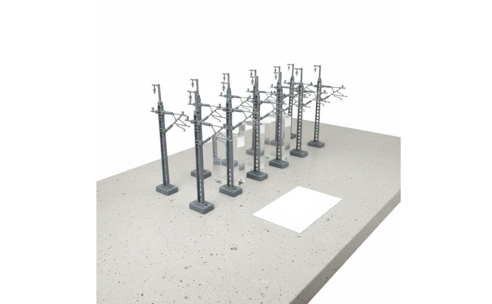 12 Pieces Model Railway Catenary Mast Realistic Intricate for Dioramas