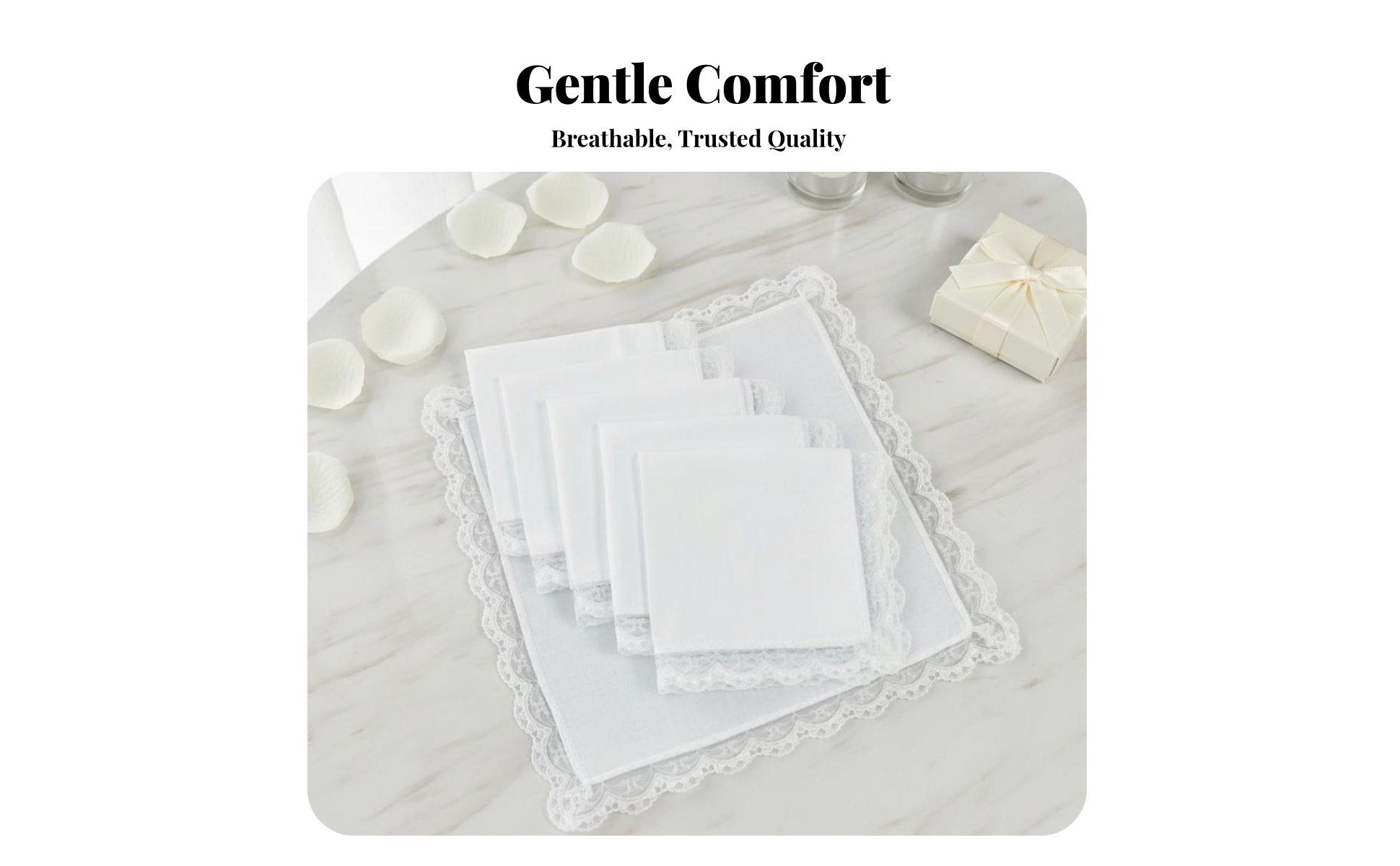 6 Pieces Wedding Handkerchief Elegant Design DIY Embroidery Handkerchief