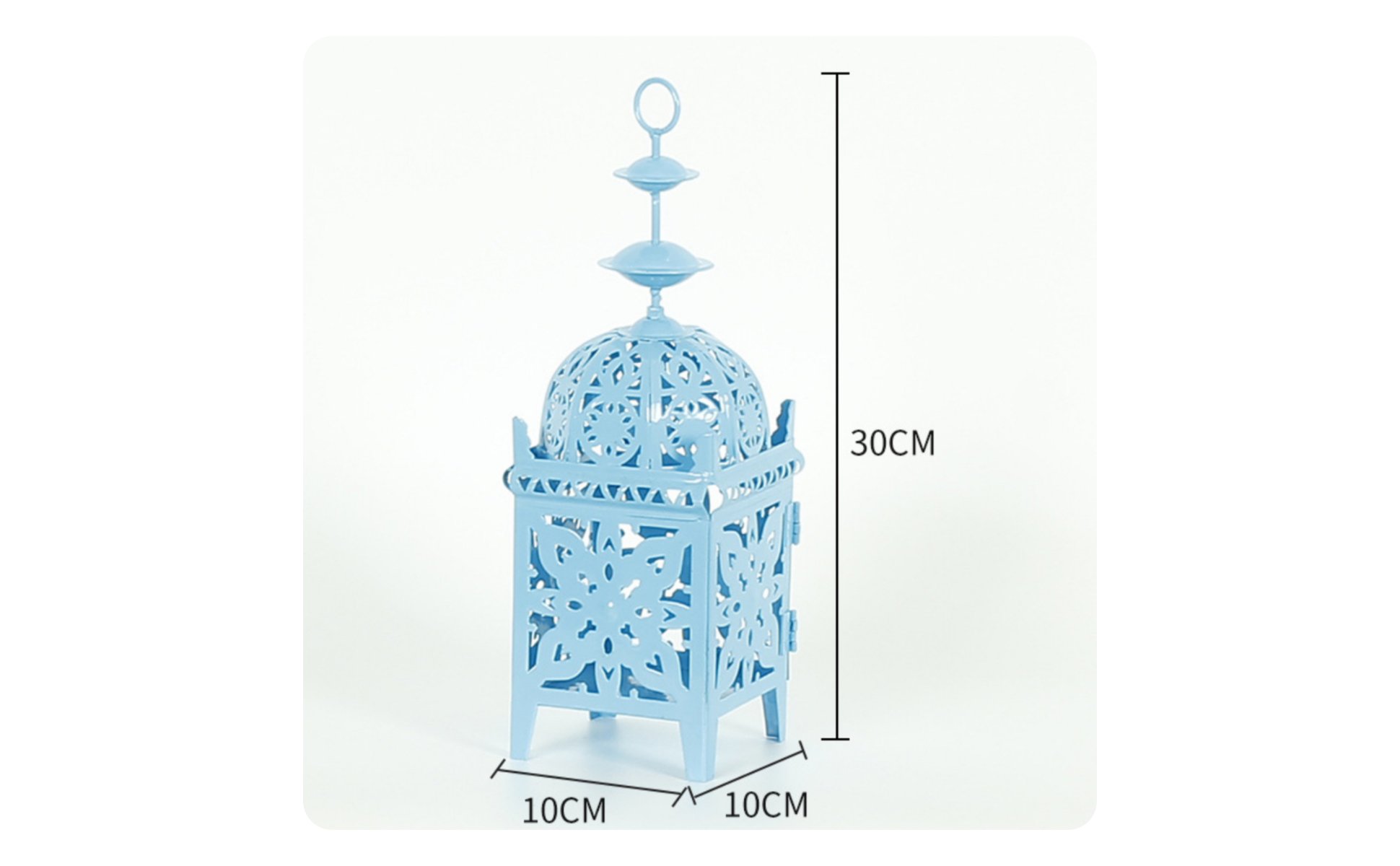 Moroccan Design Lantern Windproof Wrought Iron Candle Lantern Exotic Atmosphere