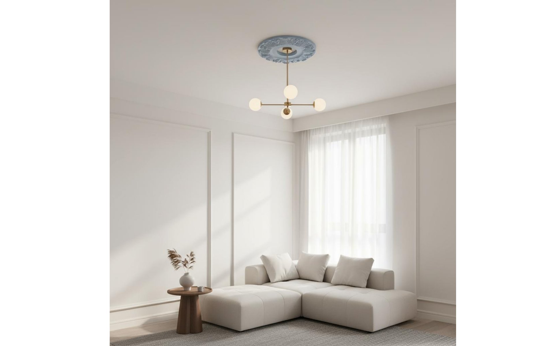 PU Ceiling Medallion French Design Ceiling Medallion Elegant Design for Villa