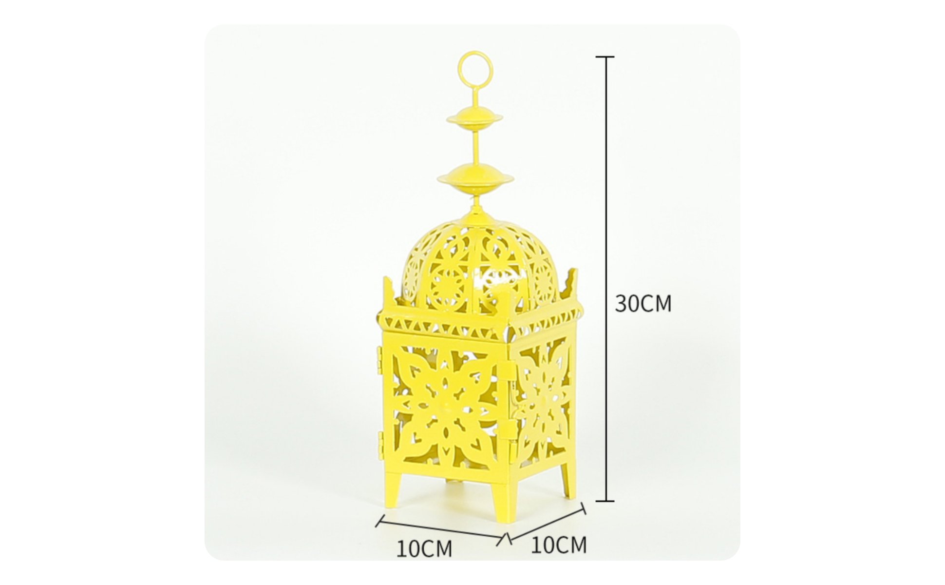 Moroccan Design Lantern Windproof Wrought Iron Candle Lantern Exotic Atmosphere