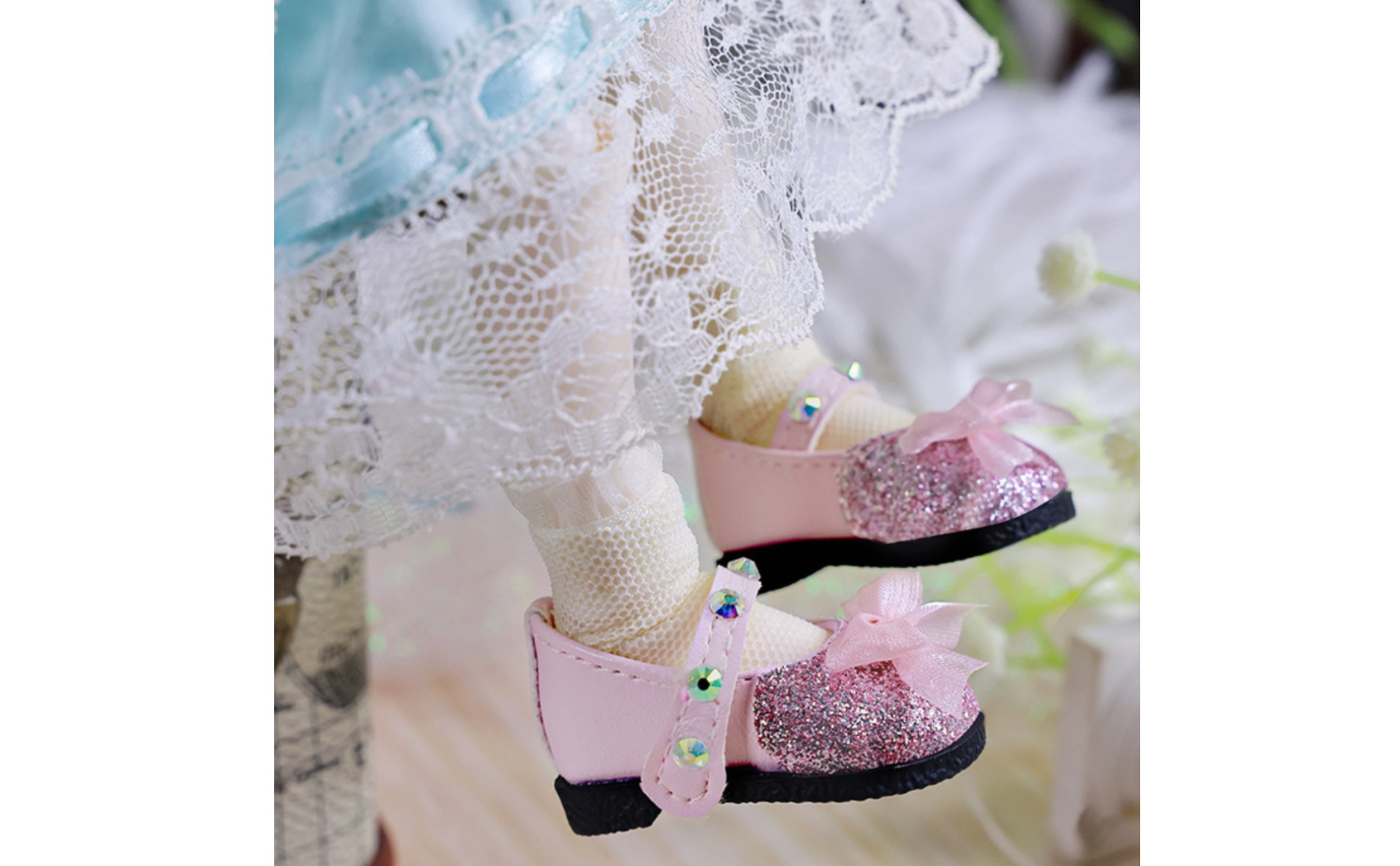 1/6 BJD Puppenschuhe niedliches Design Puppenschuhe mit Schleife