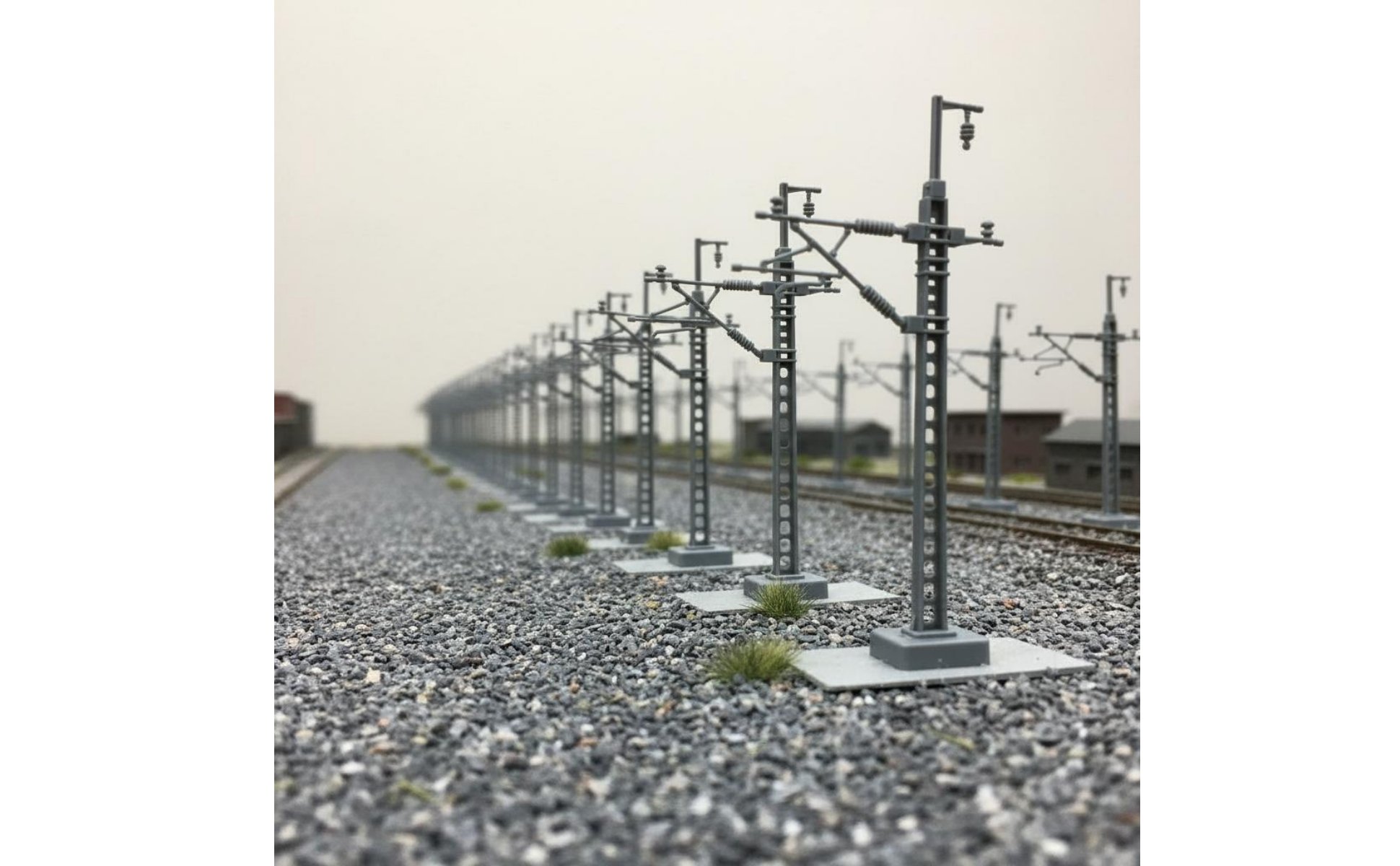 12 Pieces Model Railway Catenary Mast Realistic Intricate for Dioramas