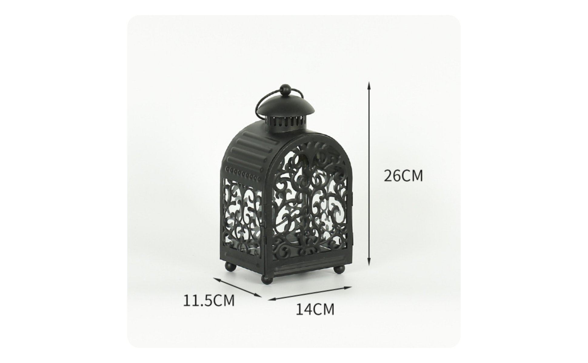 Moroccan Design Lantern Windproof Wrought Iron Candle Lantern Exotic Atmosphere