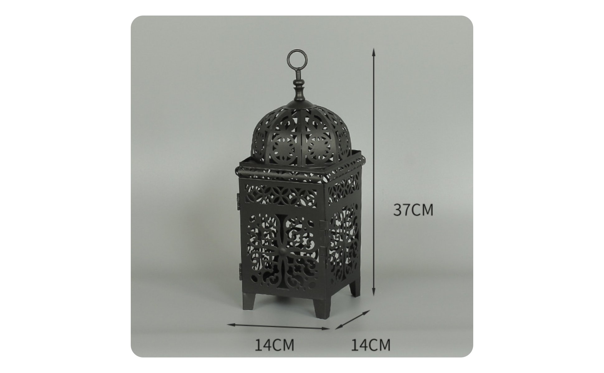Moroccan Design Lantern Windproof Wrought Iron Candle Lantern Exotic Atmosphere