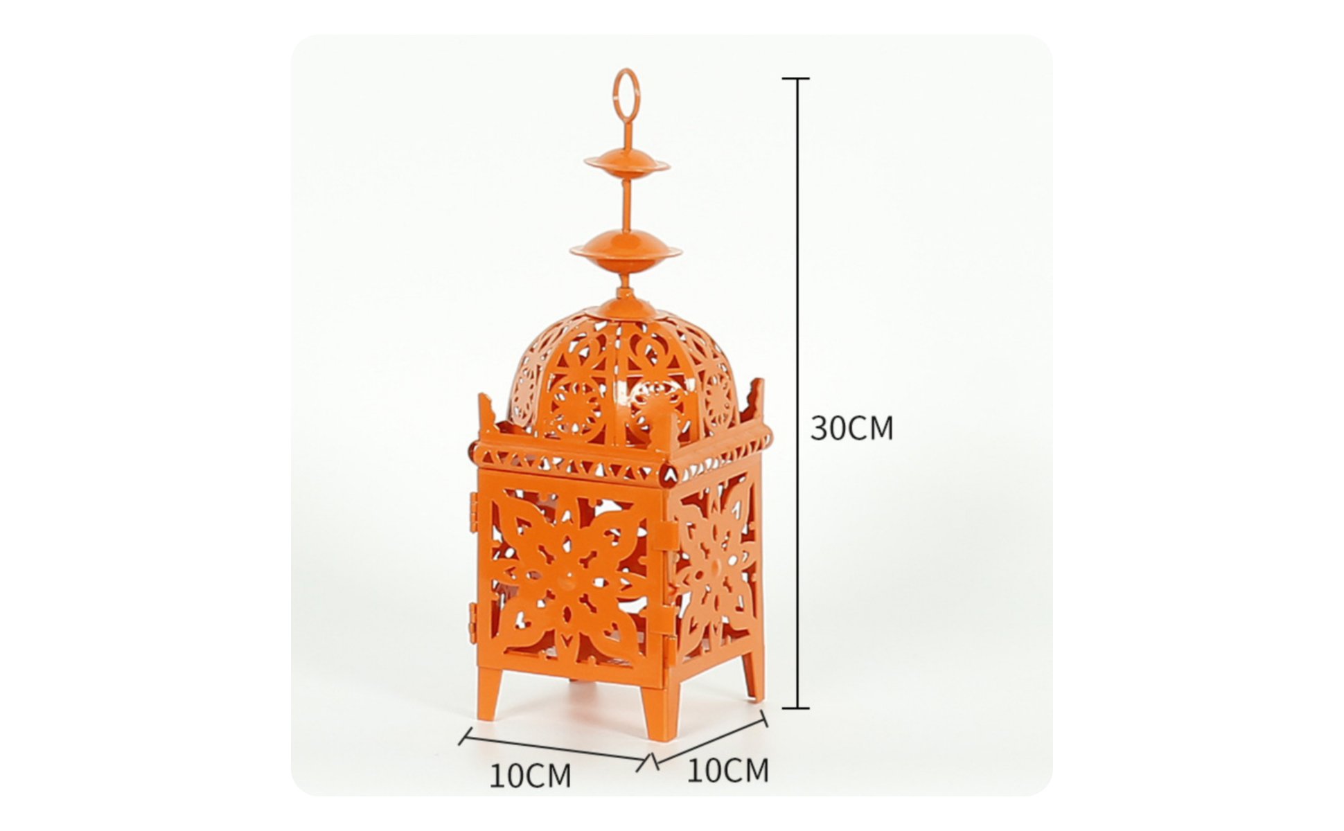 Moroccan Design Lantern Windproof Wrought Iron Candle Lantern Exotic Atmosphere