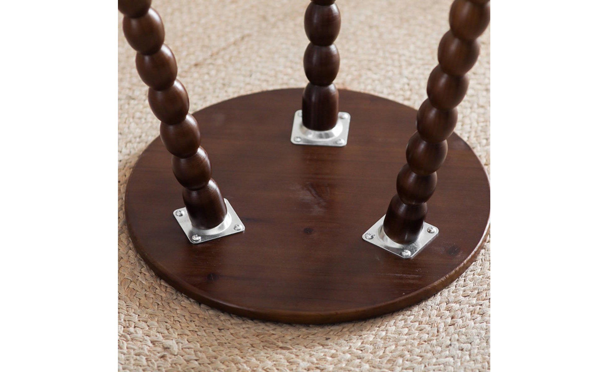 Table D'appoint Ronde En Bois Compact Table Basse à Pieds Pieds En Forme De