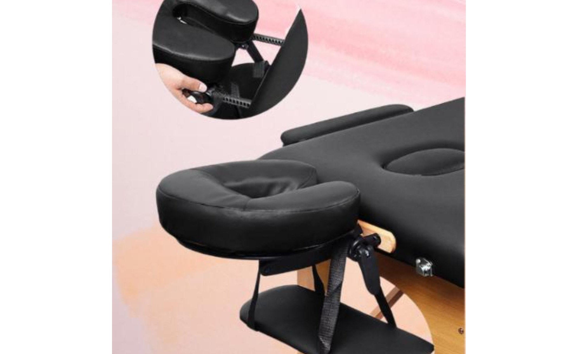 Verstellbare Massageliege Kopfstütze verstellbarer Winkel & Höhe für Kosmetiker