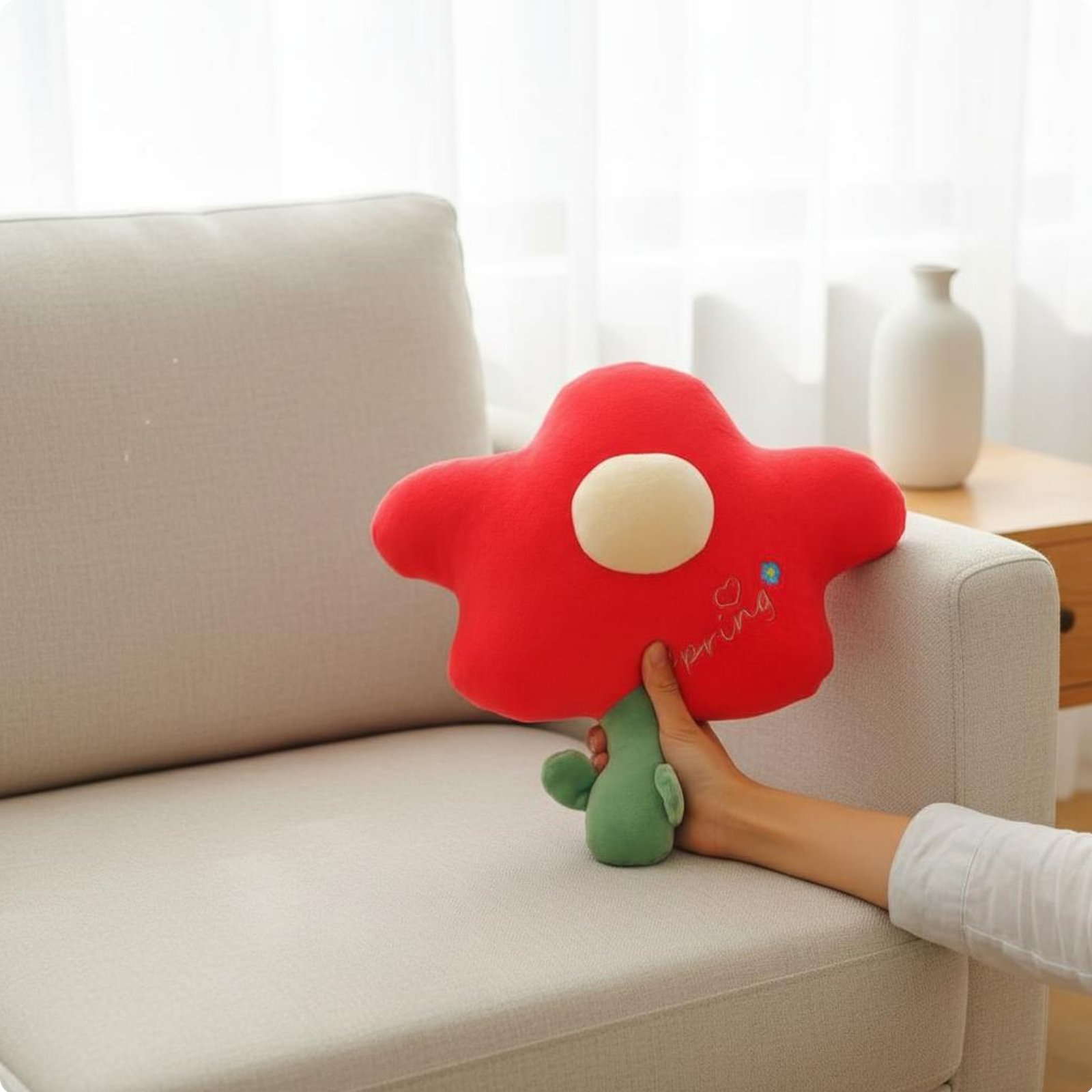 Blossom Soft Cushion Soft Flower Shaped Pillow Cute Design for Sofa, Girls