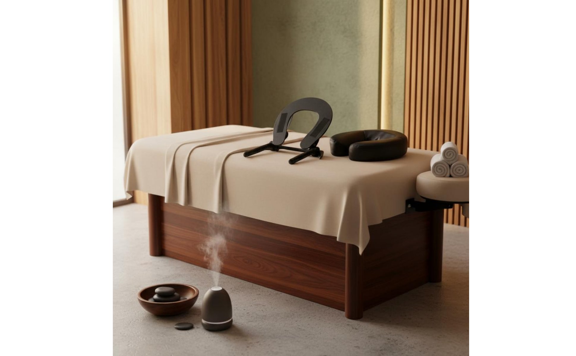 Verstellbare Massageliege Kopfstütze verstellbarer Winkel & Höhe für Kosmetiker