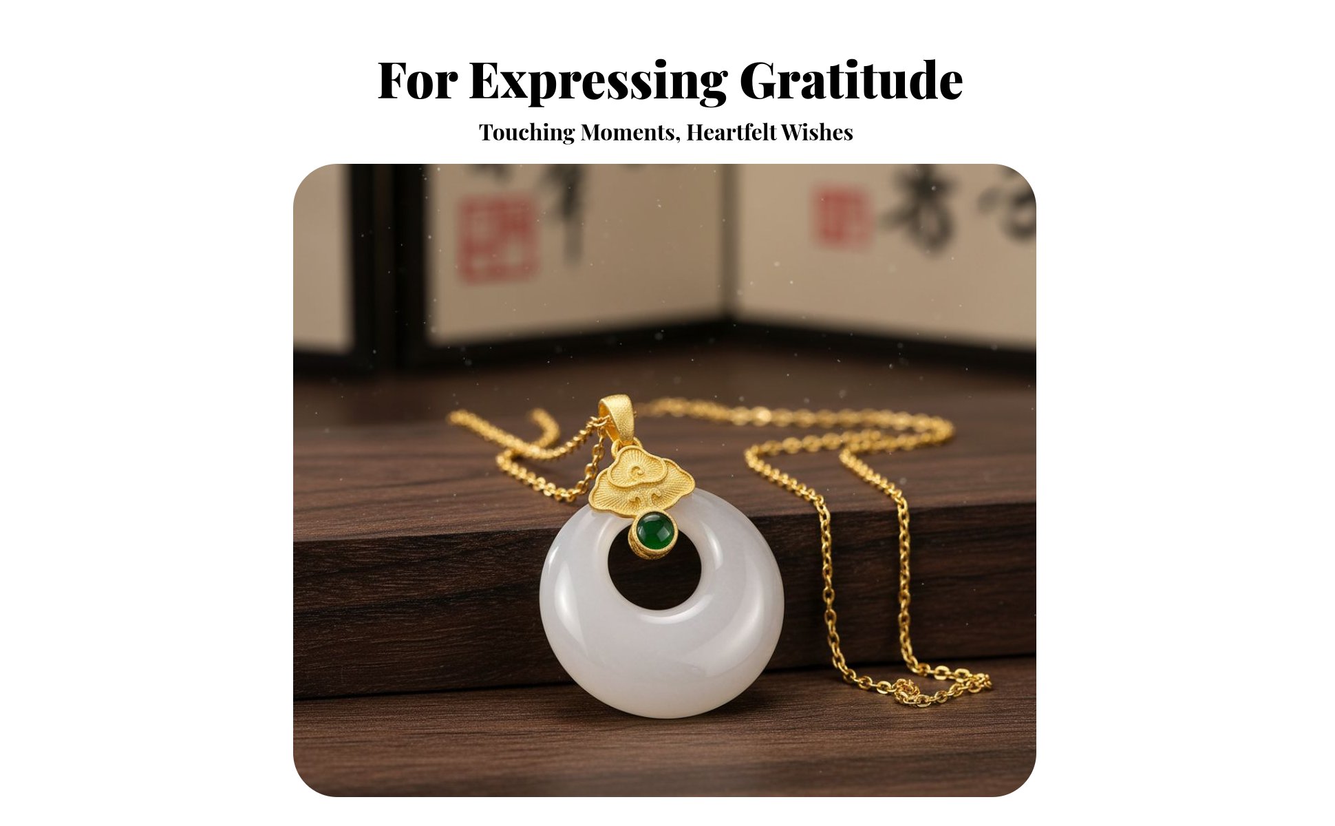 Jade Safety Buckle Necklace Mother's Day Gift Jade Safe Buckle Necklace for Moms