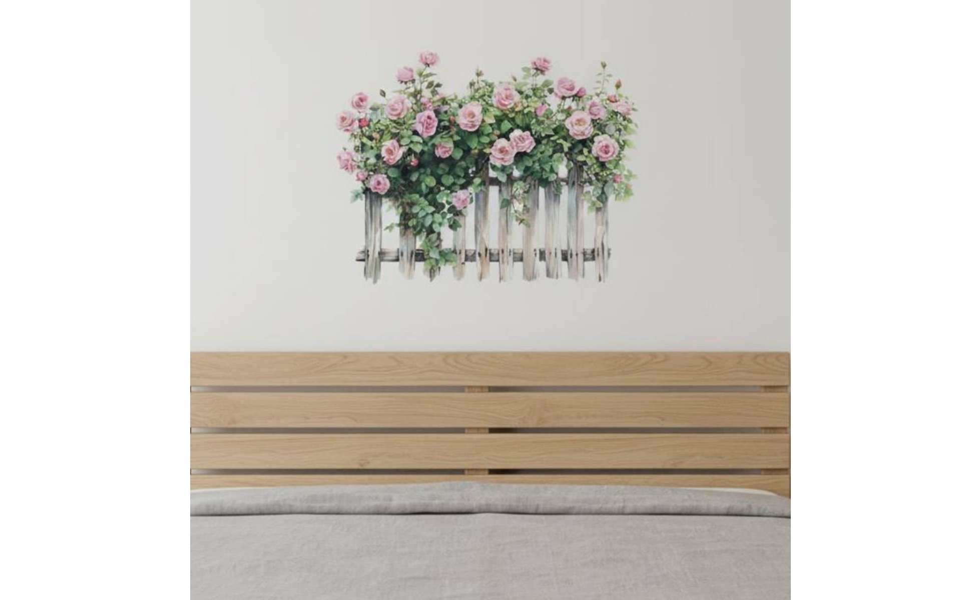 Flower Fence Wall Sticker Self Flower Fence Wall Decal Peel and Stick