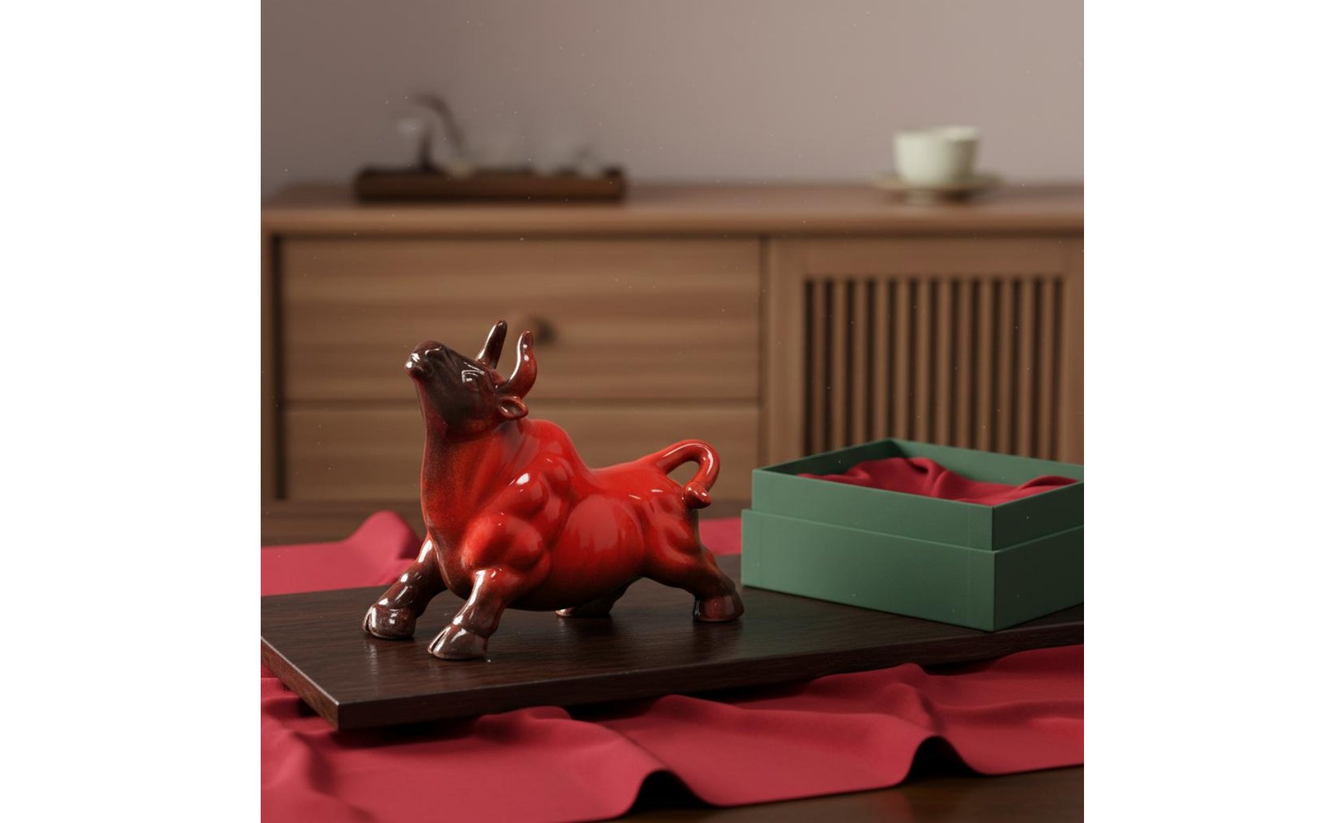 Astrological Ox Ornament Creative Design Chinese Astrological Ox Sculpture