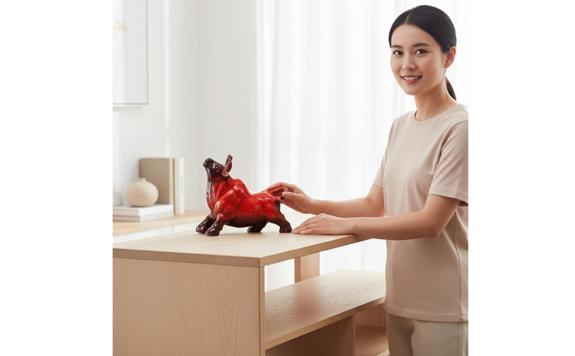 Astrological Ox Ornament Creative Design Chinese Astrological Ox Sculpture